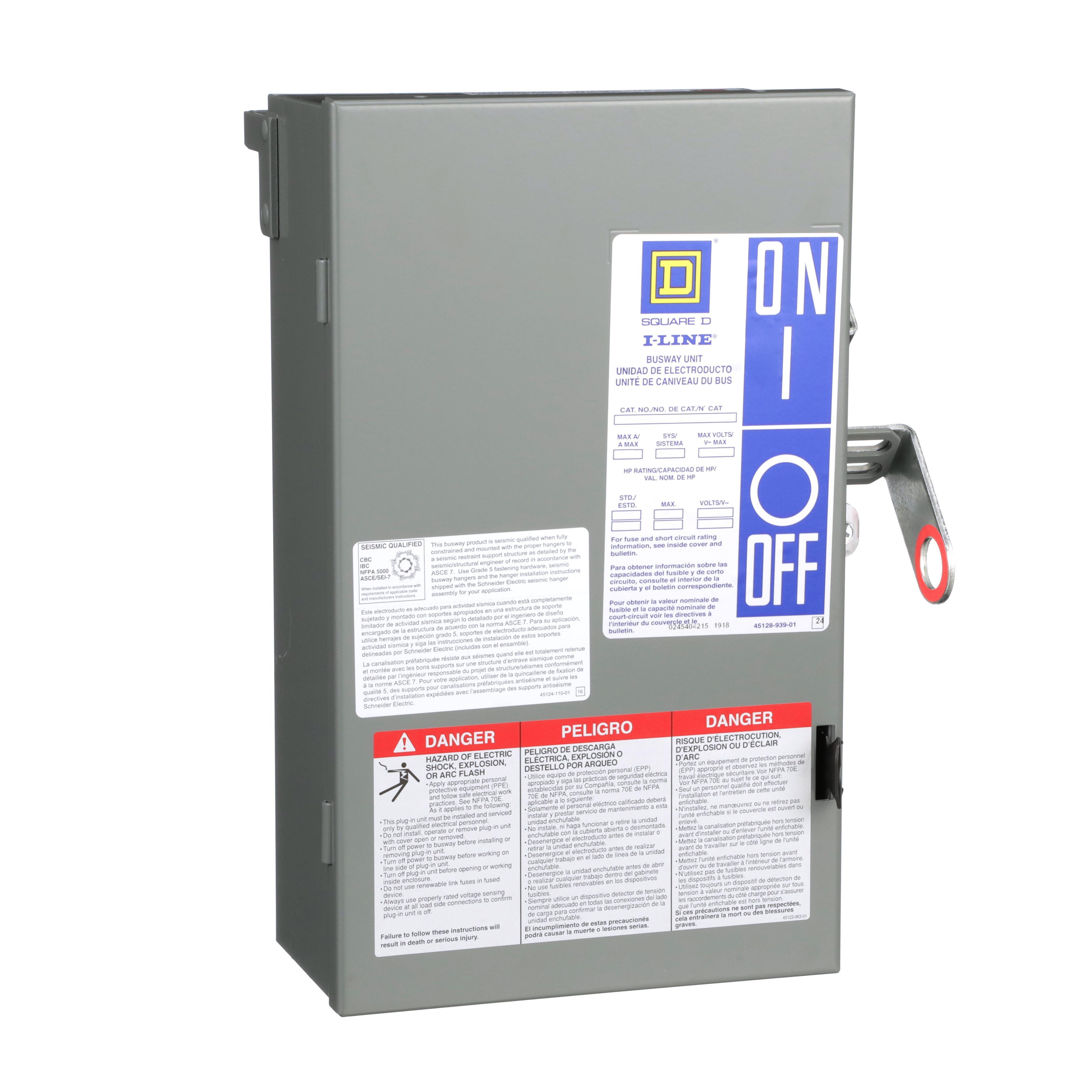 Square D™ PQ4206G Busway Fusible Plug Units