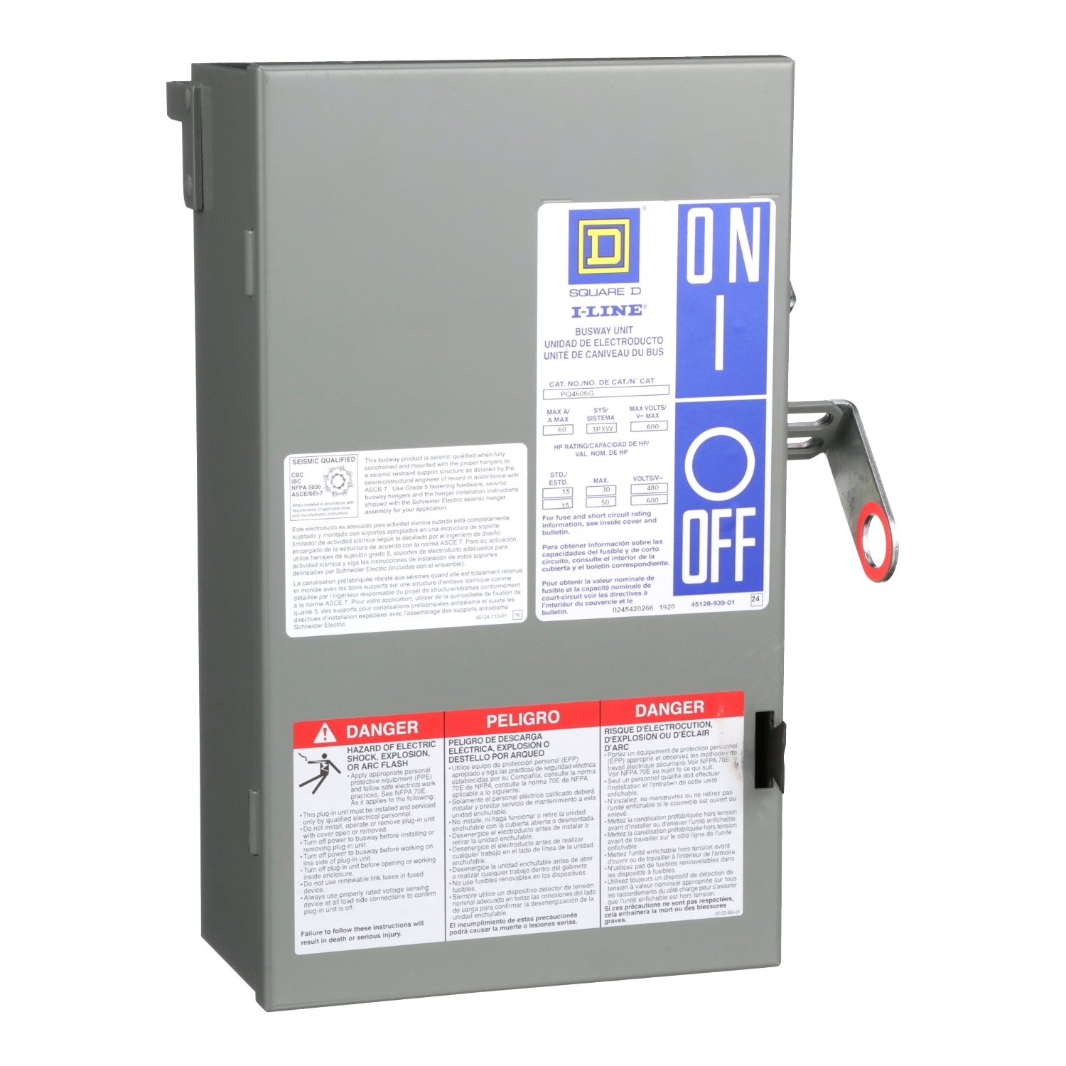 Square D™ PQ4606G Busway Fusible Plug Units