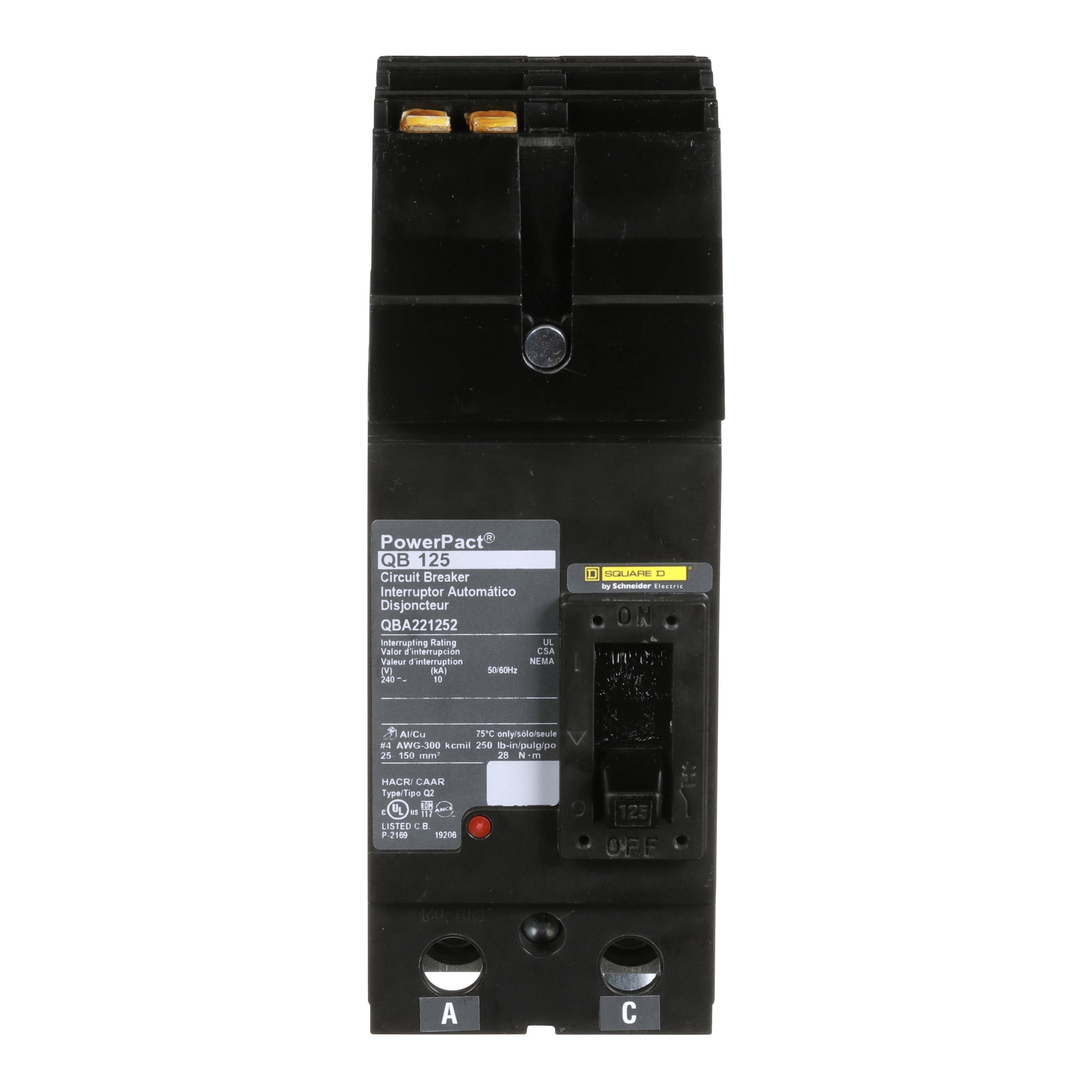 Square D™ QBA221252 Molded Case Circuit Breakers