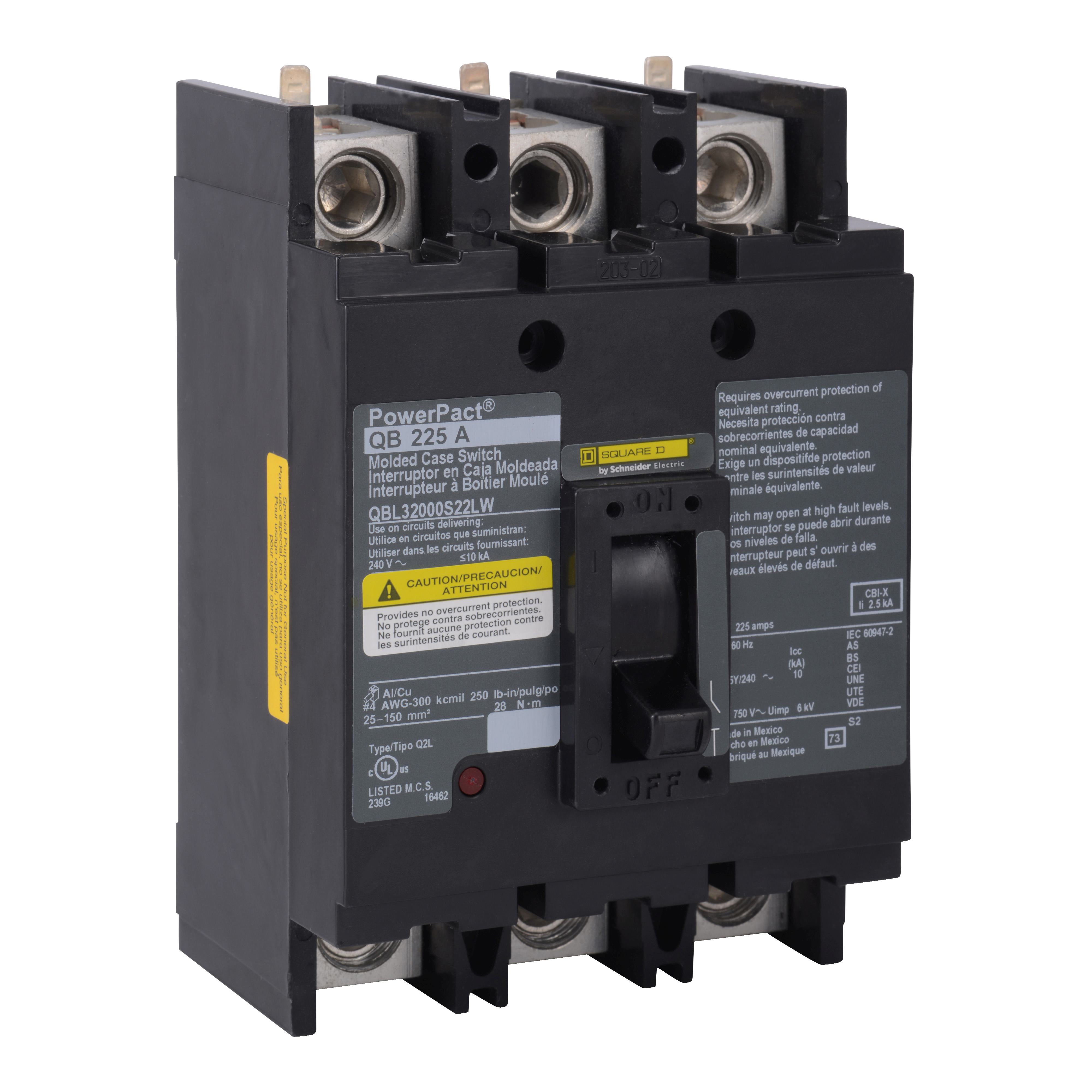 Square D™ QBL32000S22LW Molded Case Circuit Breakers