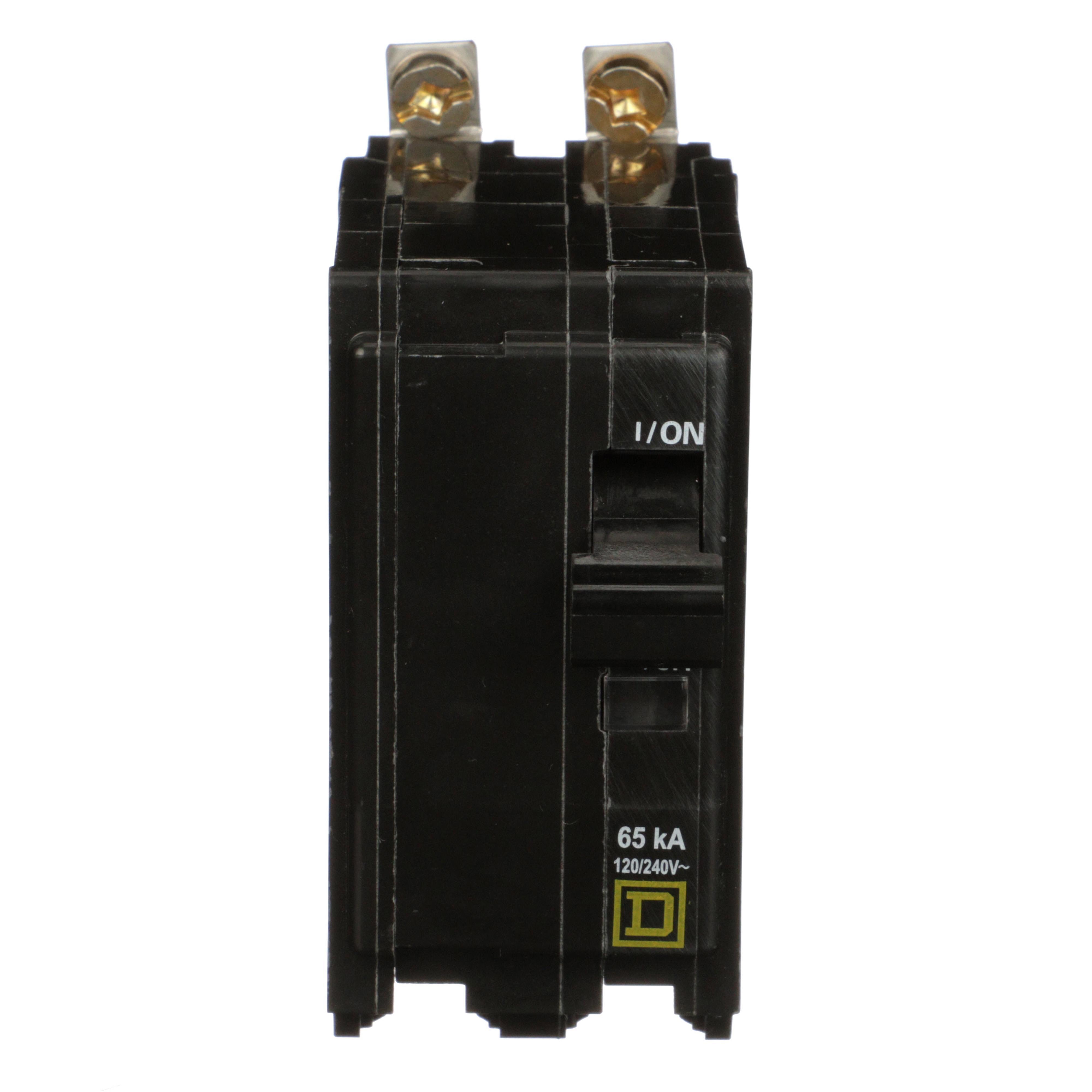 Square D™ QO™ QHB215 Type QHB Miniature Circuit Breaker, 120/240 V AC, 15 A, 65 kA at 120/240 V AC Interrupt, 2 Poles, Thermal Magnetic Trip