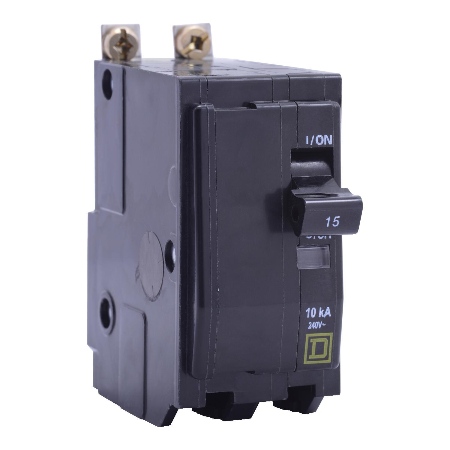 Square D™ QOB225H Standard Miniature Circuit Breaker, 120/240 V AC, 25 A, 10 kA Interrupt, 2 Poles