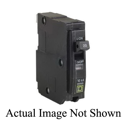 Square D™ QO® QO125VH Type QO-VH Standard Miniature Circuit Breaker, 120/240 V AC, 25 A, 22 kA Interrupt, 1 Poles, Thermal Magnetic Trip