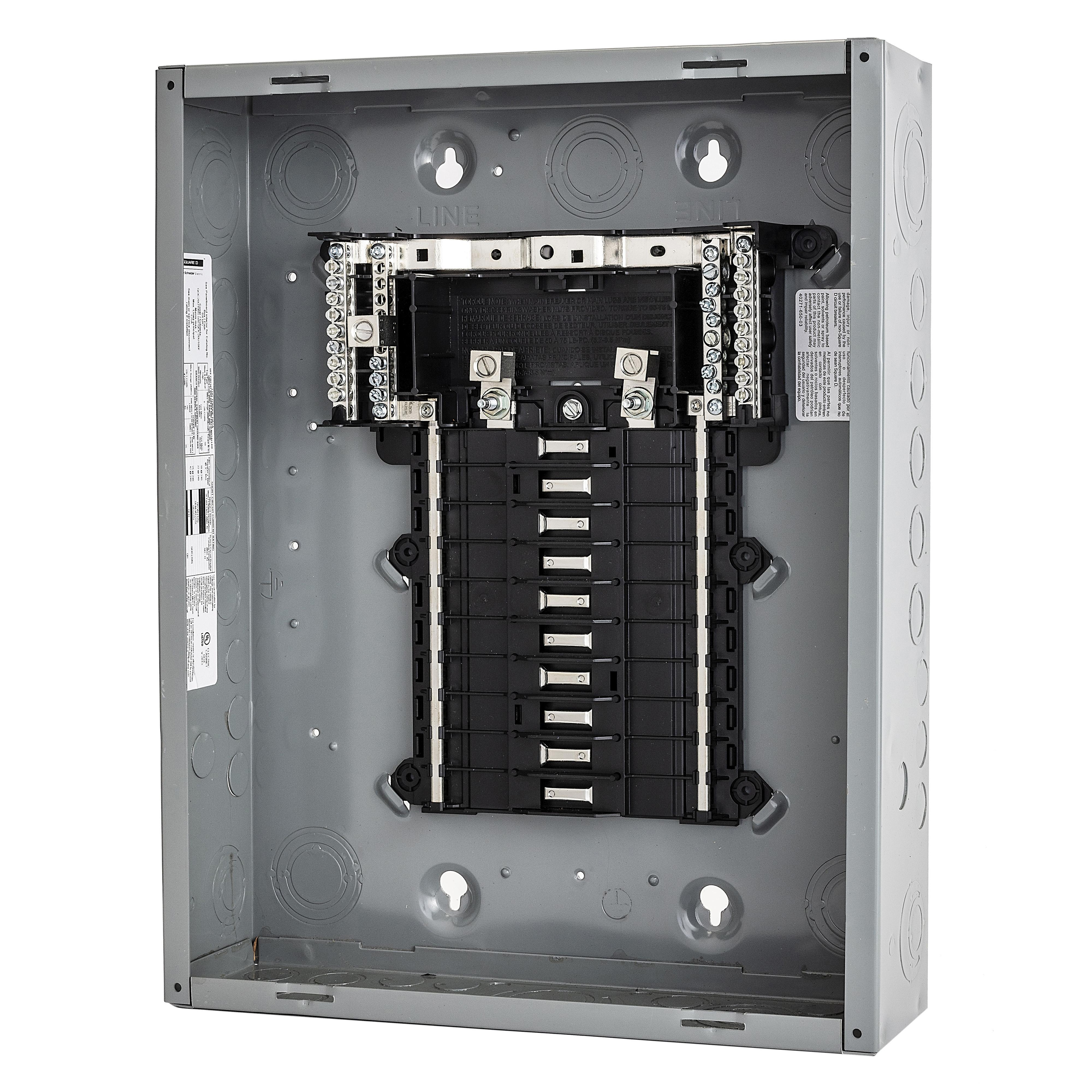 Square D™ QO™ QO112L125PG 1-Phase Convertible Main Lug Load Center, 120/240 V, 125 A, 3 W Power Rating, 1 Poles