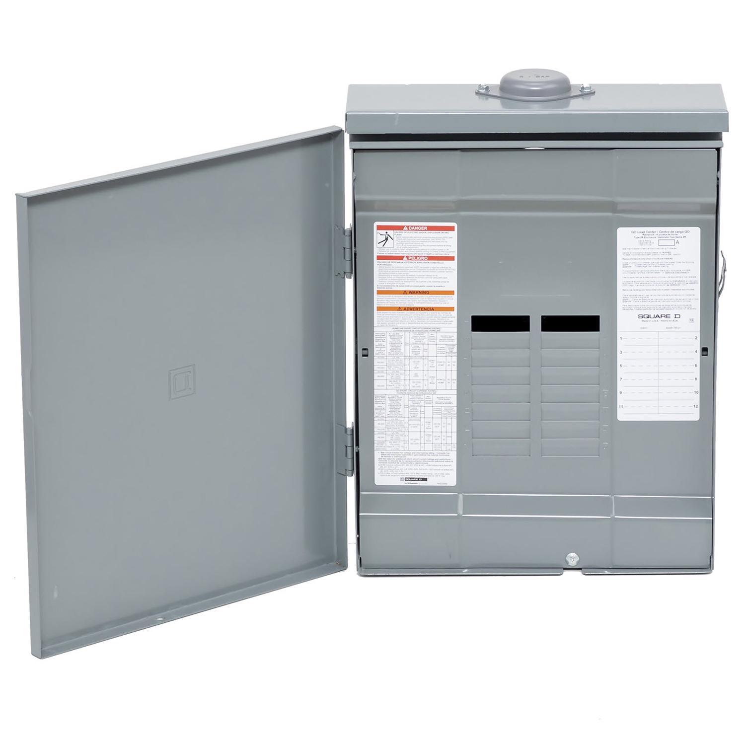 Square D™ QO112L125PGRB 1-Phase Convertible Main Lug Load Center, 120/240 V, 120 A, 3 W Power Rating, 1 Poles