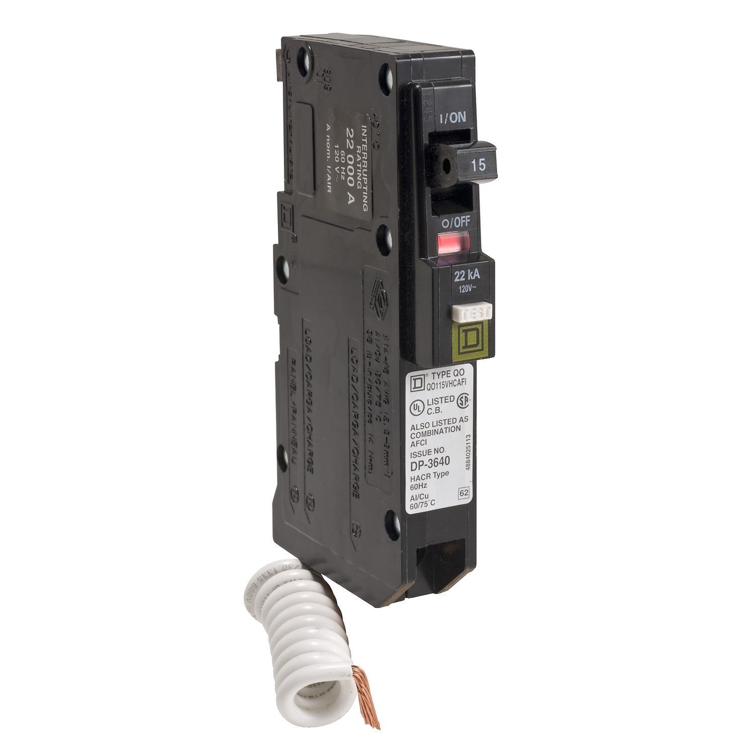 Square D™ QO115VHCAFI Arc-Fault Circuit Breakers