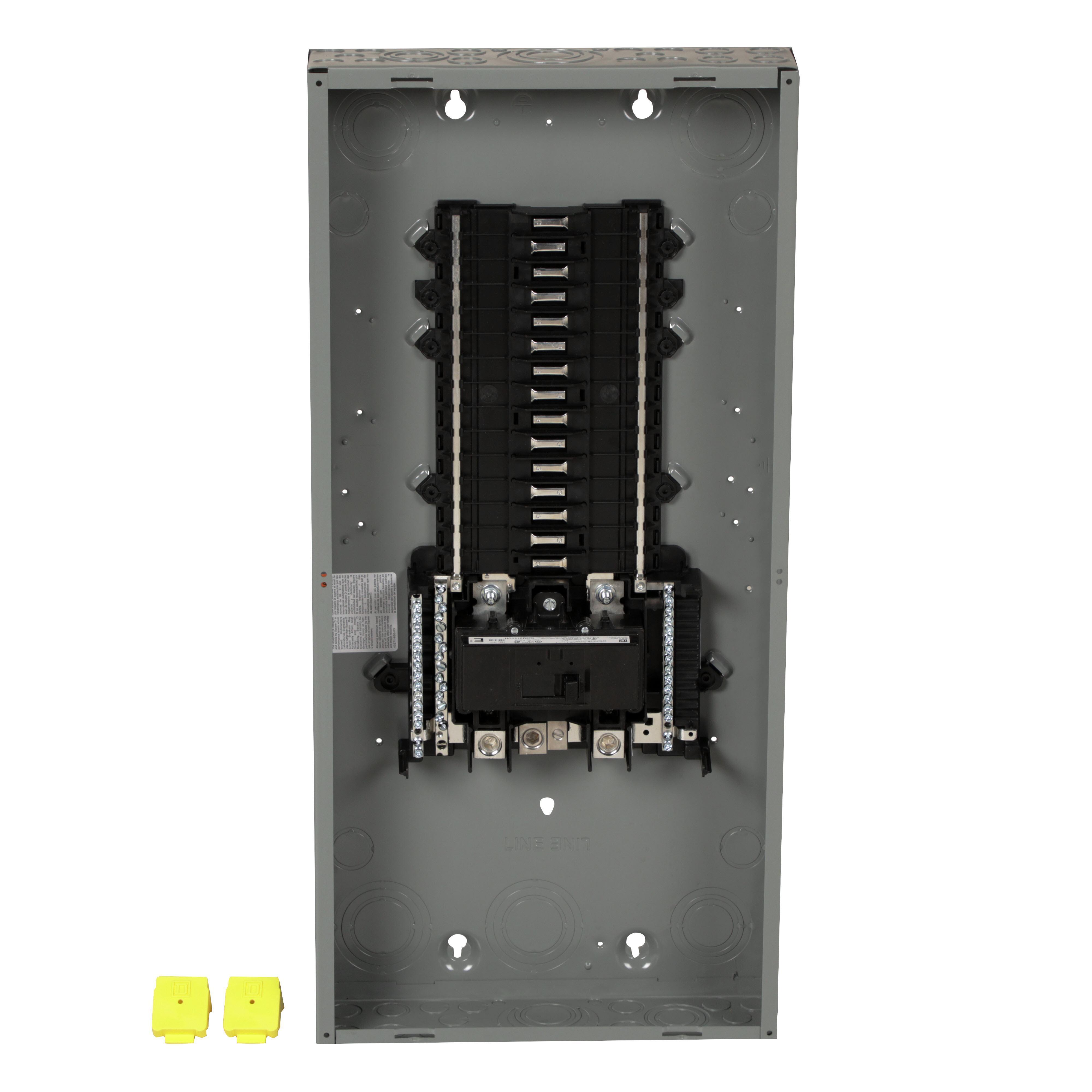 Square D™ QO130M150P 1-Phase Convertible Main Lug Load Center, 120/240 V, 150 A, 3 W Power Rating, 1 Poles