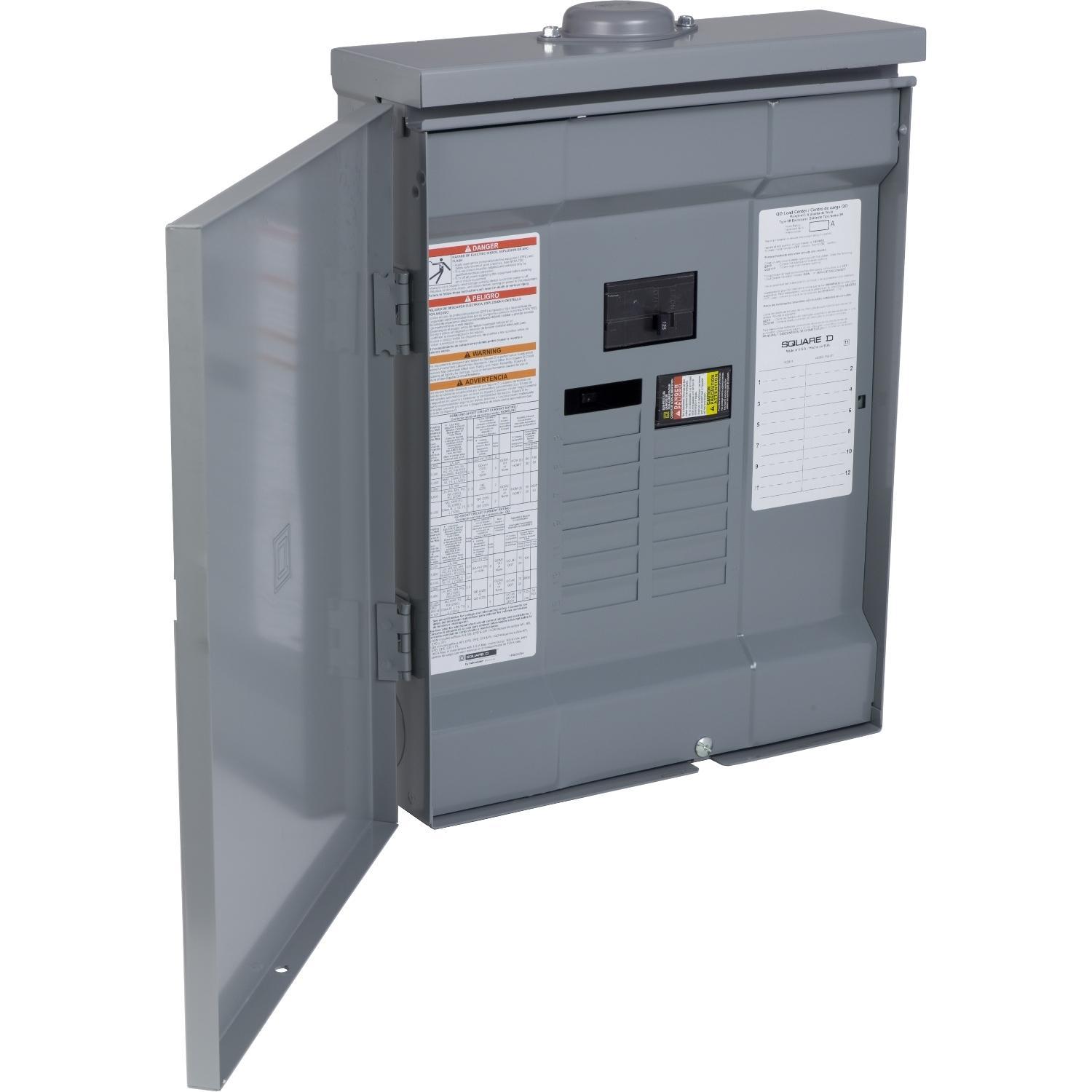 Square D™ QO1612M125FTRB100 Single Phase Main Breaker Load Centers