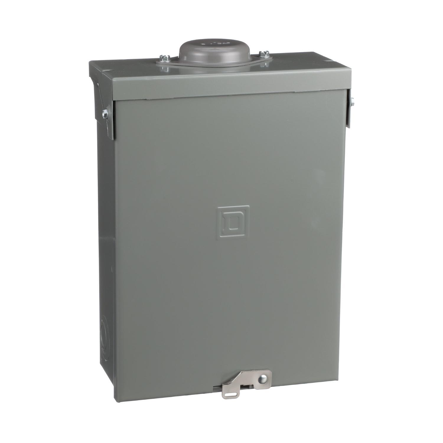 Square D™ QO® QO1DM10030TRBR 1-Phase Fixed Grounding Bar Generator Main Breaker Load Center With Rainproof Cover, 120/240 V AC, 100/30 A, 10 kA Interrupt
