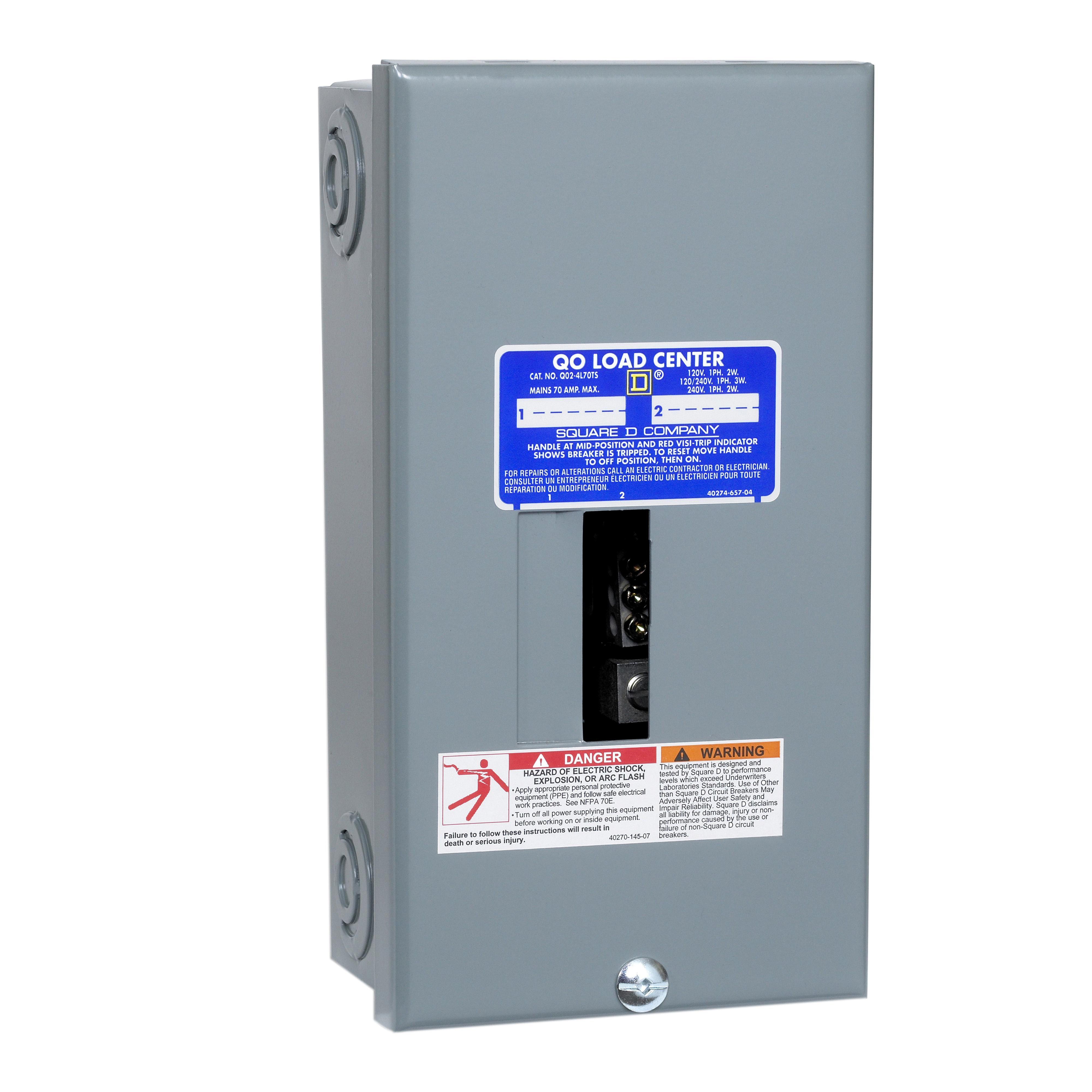 Square D™ QO24L70TS Single Phase Main Lug Load Centers