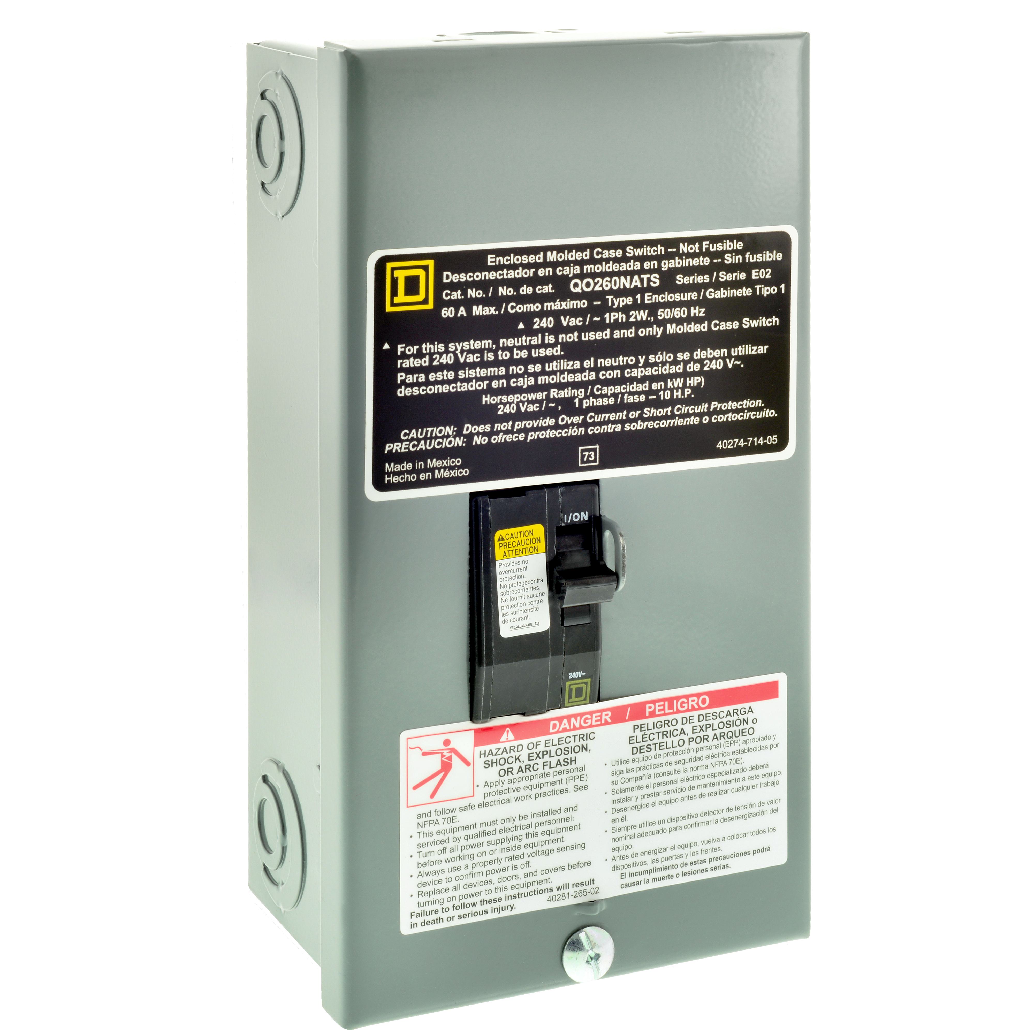 Square D™ QO260NATS Air-Conditioner Disconnects