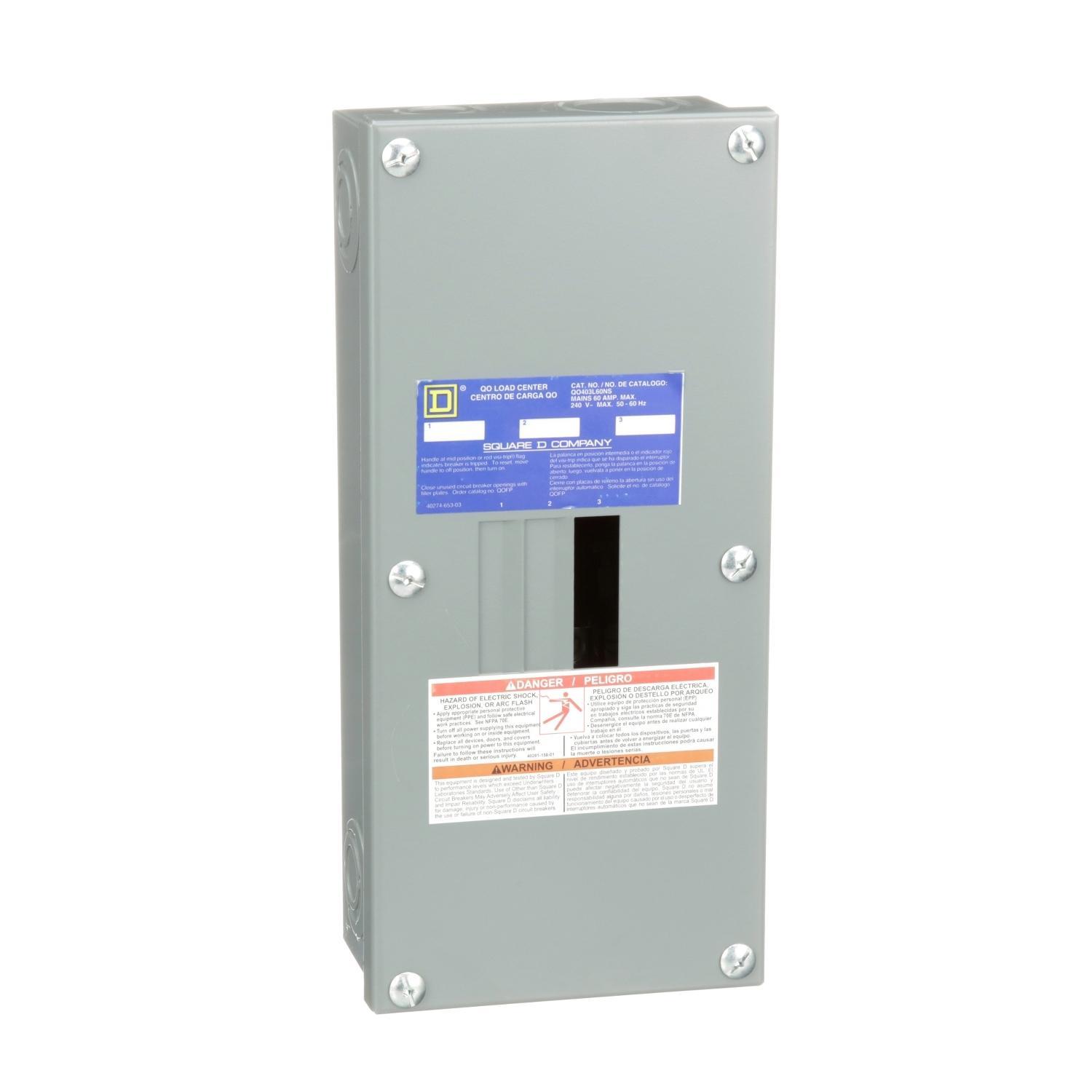 Square D™ QO403L60NS Three Phase Main Lug Load Centers