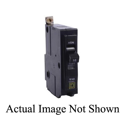 Square D™ QOB1205237 Type QOB Miniature Circuit Breaker, 120/240 VAC, 48 VDC, 20 A, 10 kA at 120/240 VAC, 5 kA at 48 VDC Interrupt, 1 Poles, Thermal Magnetic Trip