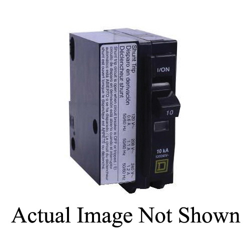 Square D™ QO® QOB1301021 Type QOB Standard Miniature Circuit Breaker, 120/240 V AC, 30 A, 10 kA Interrupt, 1 Poles, Thermal Magnetic Trip