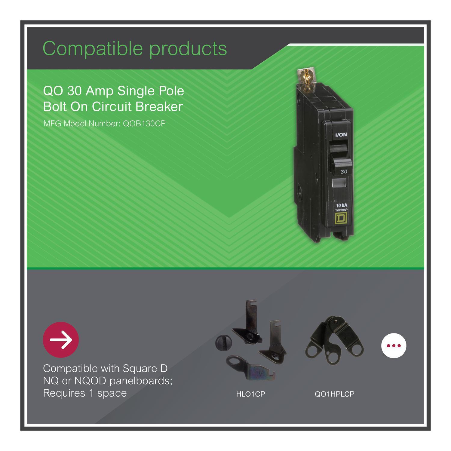 Square D™ QOB130FT Miniature Circuit Breakers