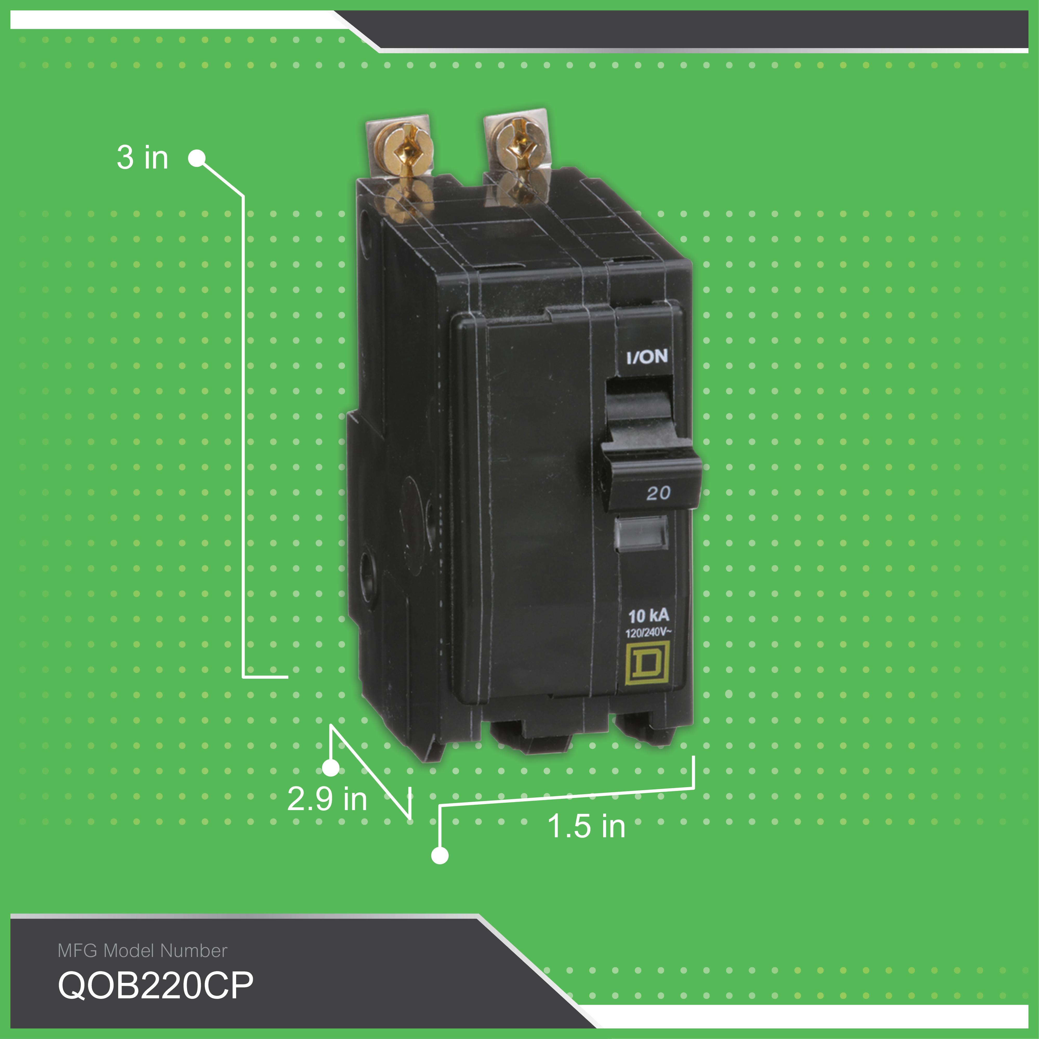 Square D™ QOB220CP Miniature Circuit Breakers