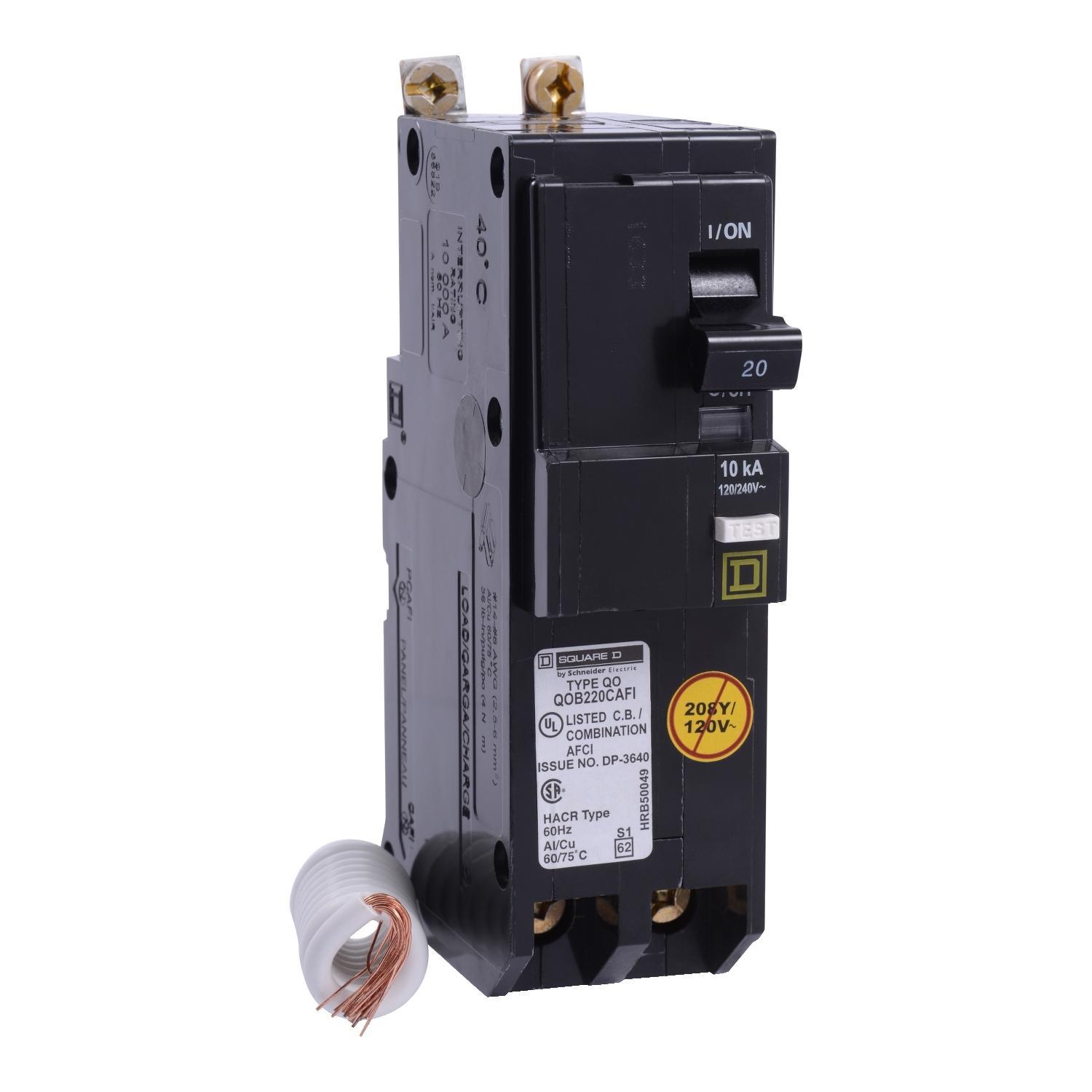 Square D™ QOB220VHCAFI Miniature Circuit Breakers