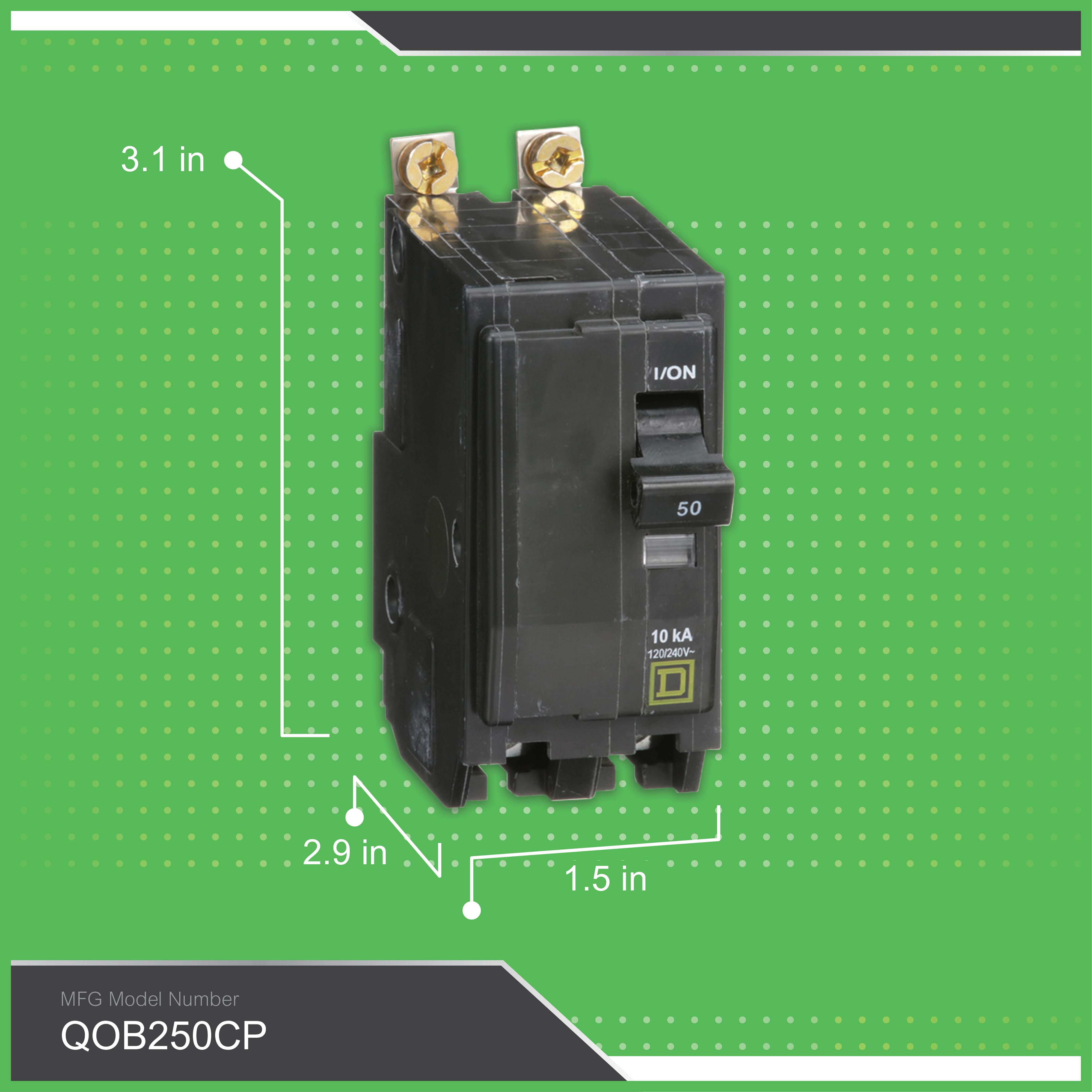 Square D™ QOB250CP Miniature Circuit Breakers