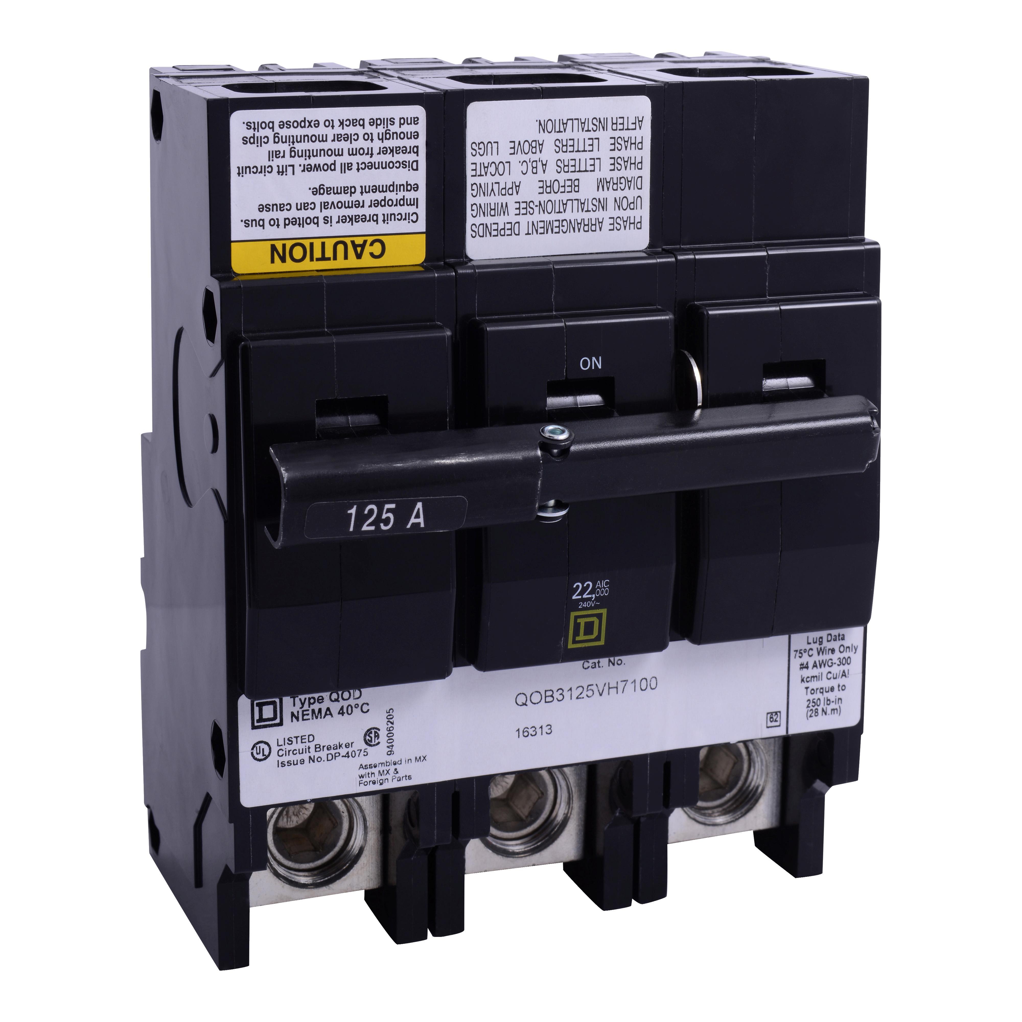 Square D™ QOB3125VH7100 Miniature Circuit Breakers