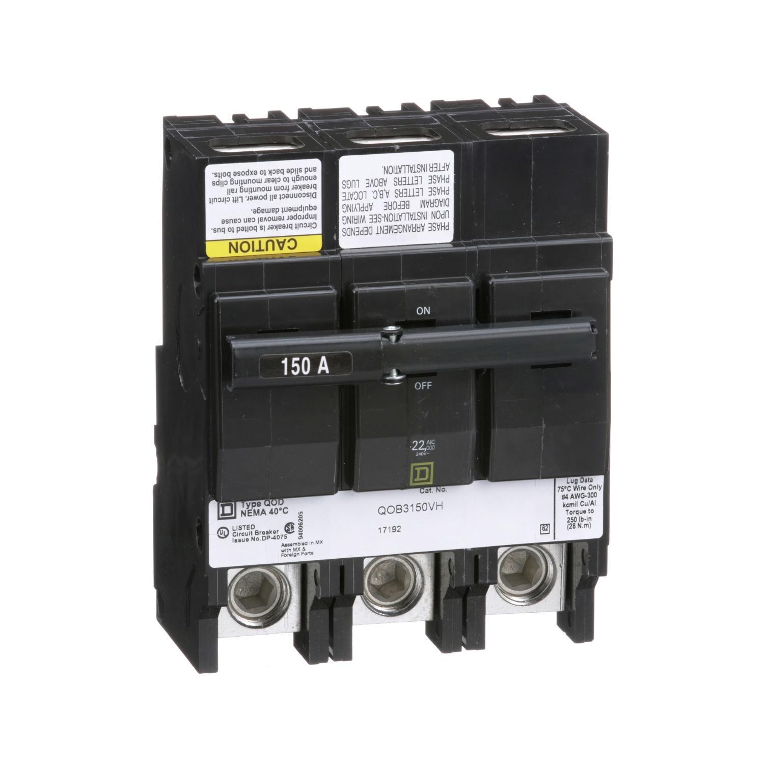 Square D™ QOB3150VHFT Miniature Circuit Breakers