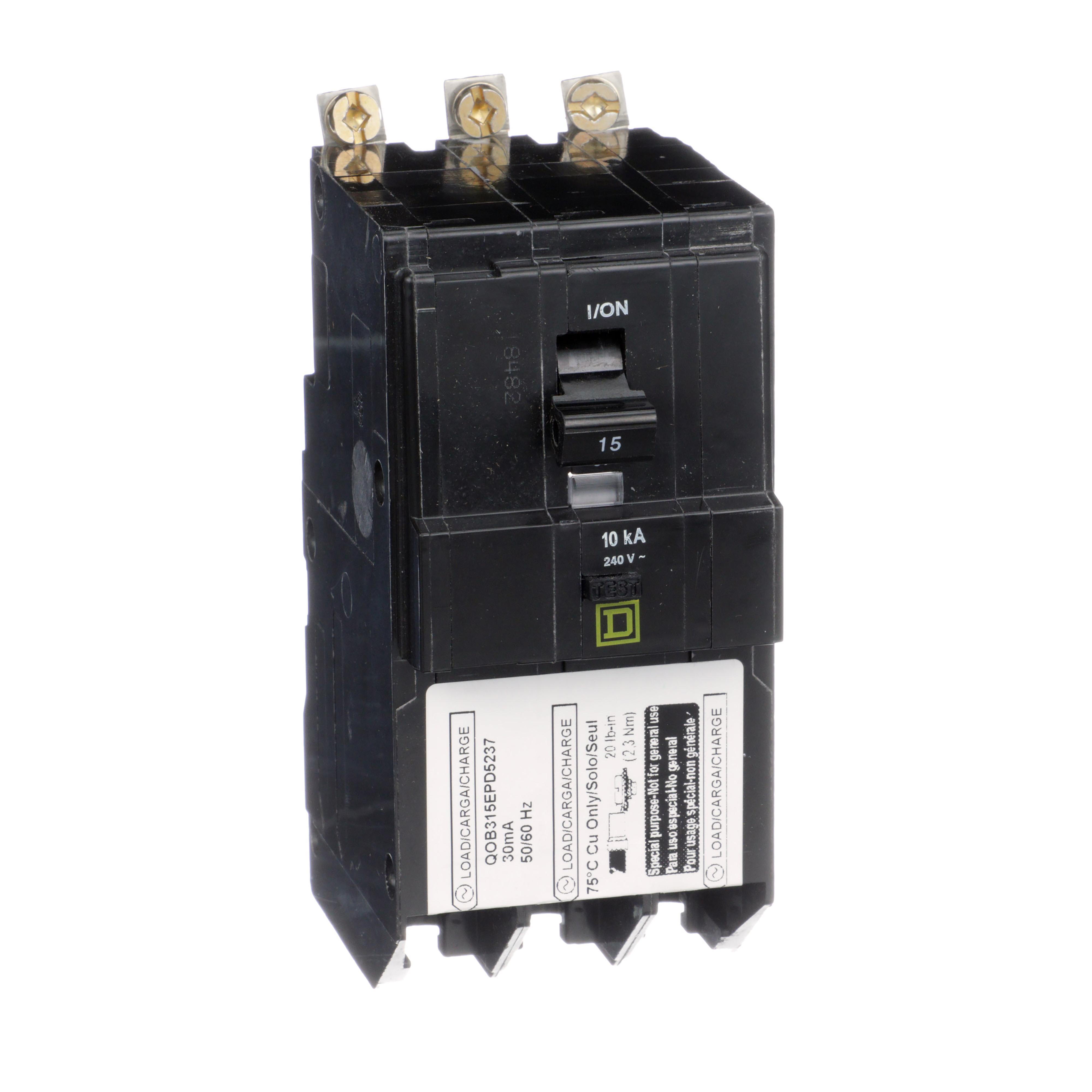 Square D™ QOB315EPD5237 Ground-Fault Circuit Breakers