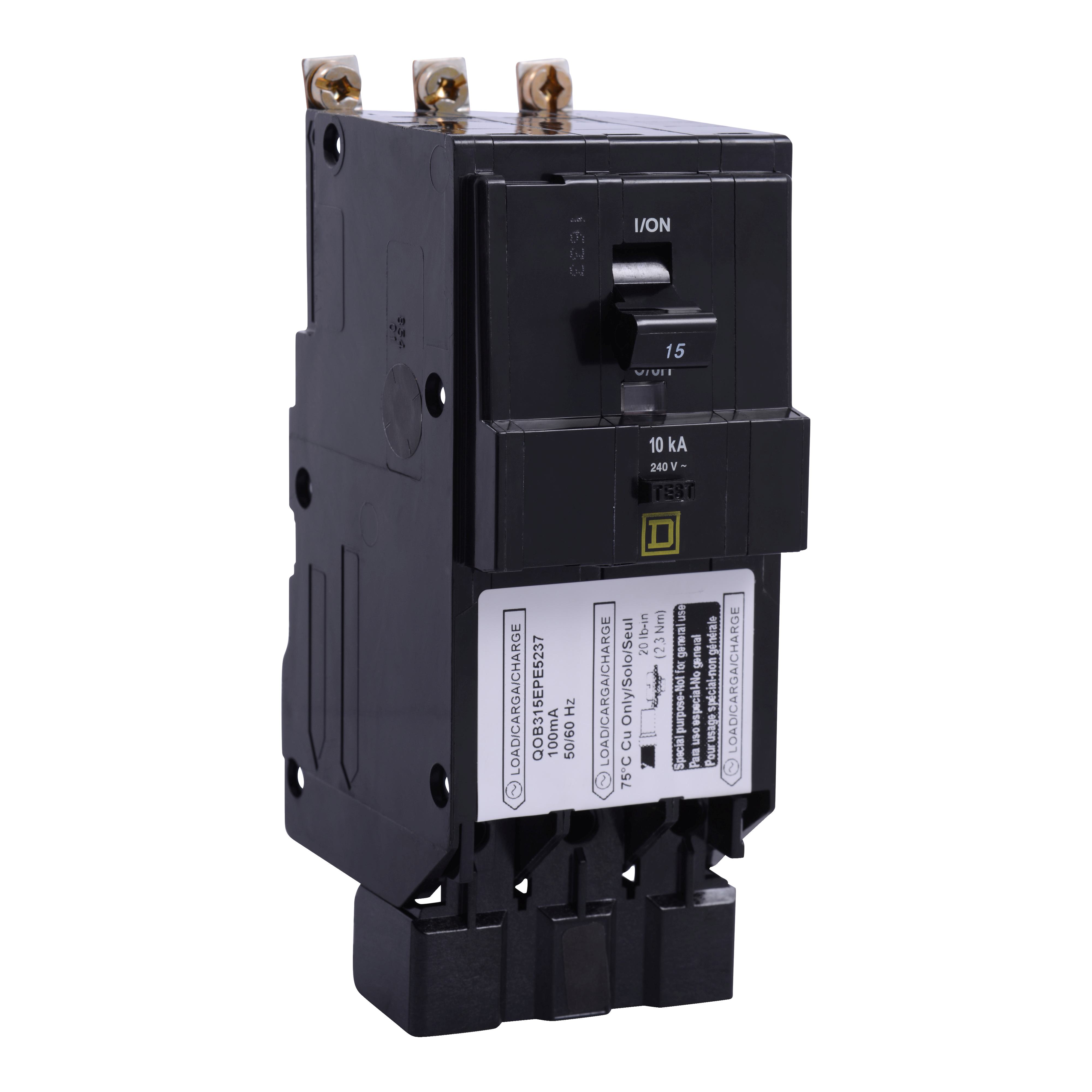 Square D™ QOB315EPE5237 Ground-Fault Circuit Breakers