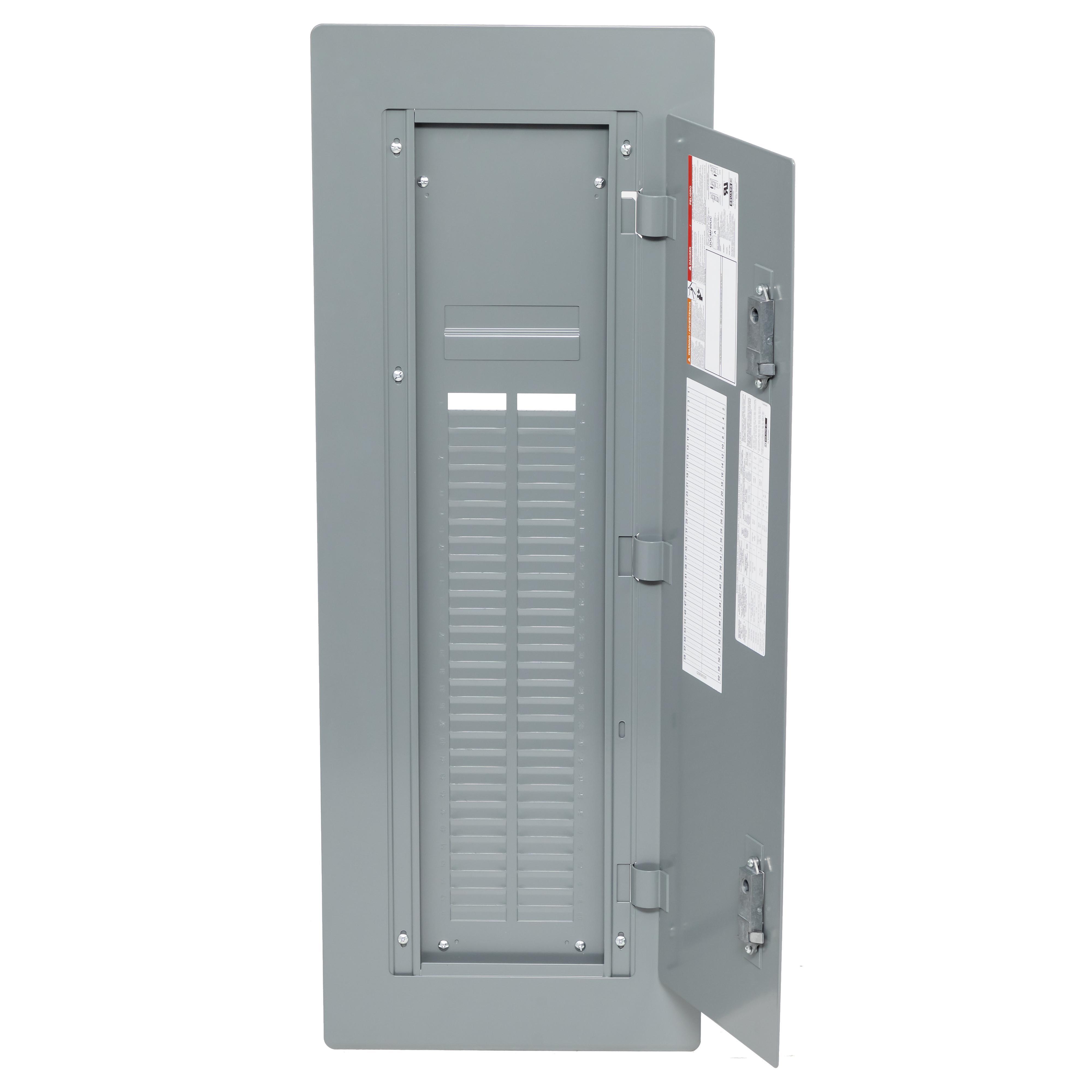 Square D™ QOCMF60UC 60-Circuit Mono-Flat Cover, 1.04 in L x 15.52 in W x 42.59 in H, Surface Mount