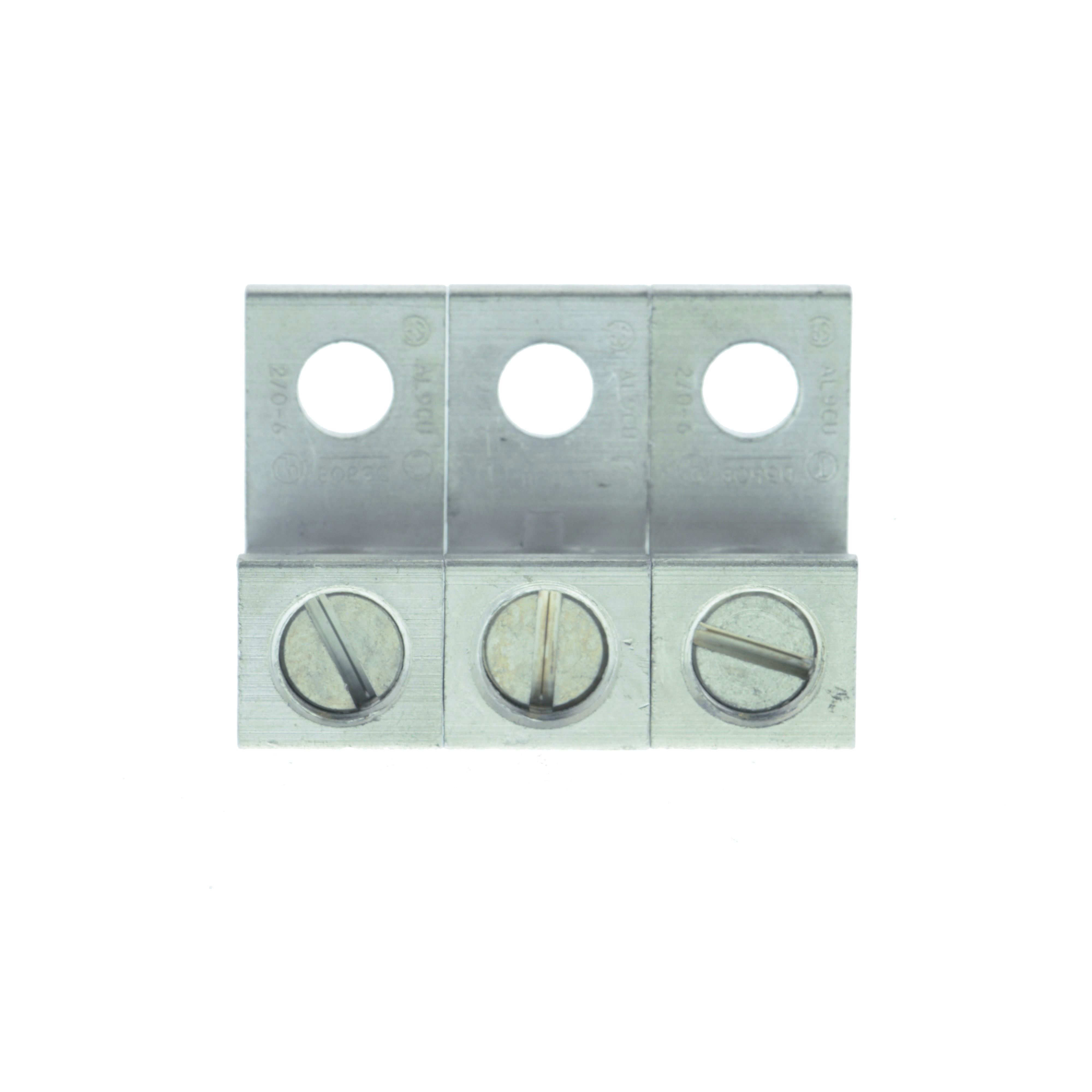Square D™ QO™ QOL3125 3-Phase Main Lug Kit, 6 to 2/0 AWG Al/Cu, For Use With QO™ and Homeline™ S1 Series 100/125 A at 120/240 V AC QO312L125G Loadcenter