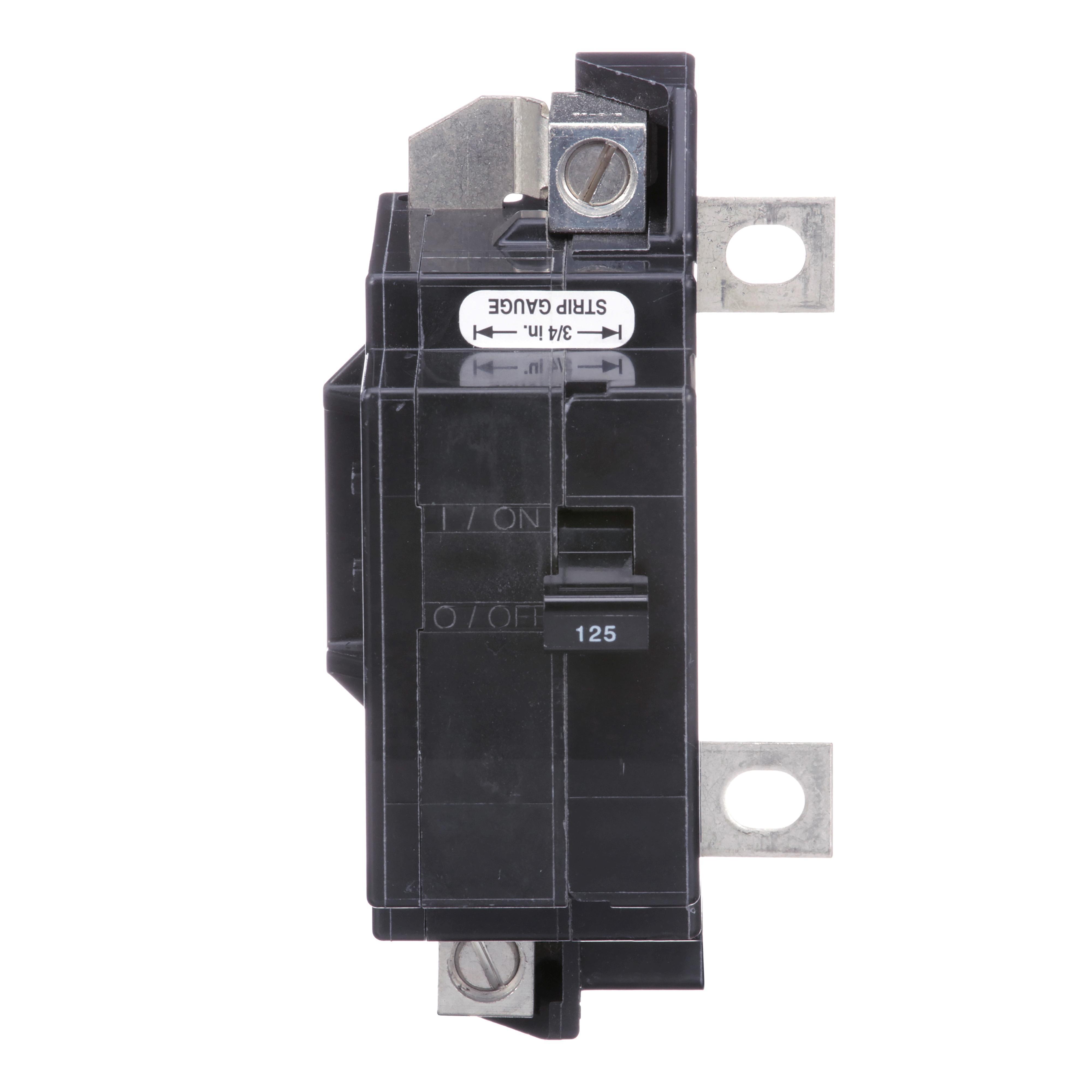 Square D™ QO™ QOM125VH Standard Miniature Circuit Breaker, 240 V AC, 125 A, 22 kA Interrupt, 2 Poles, Thermal Magnetic Trip