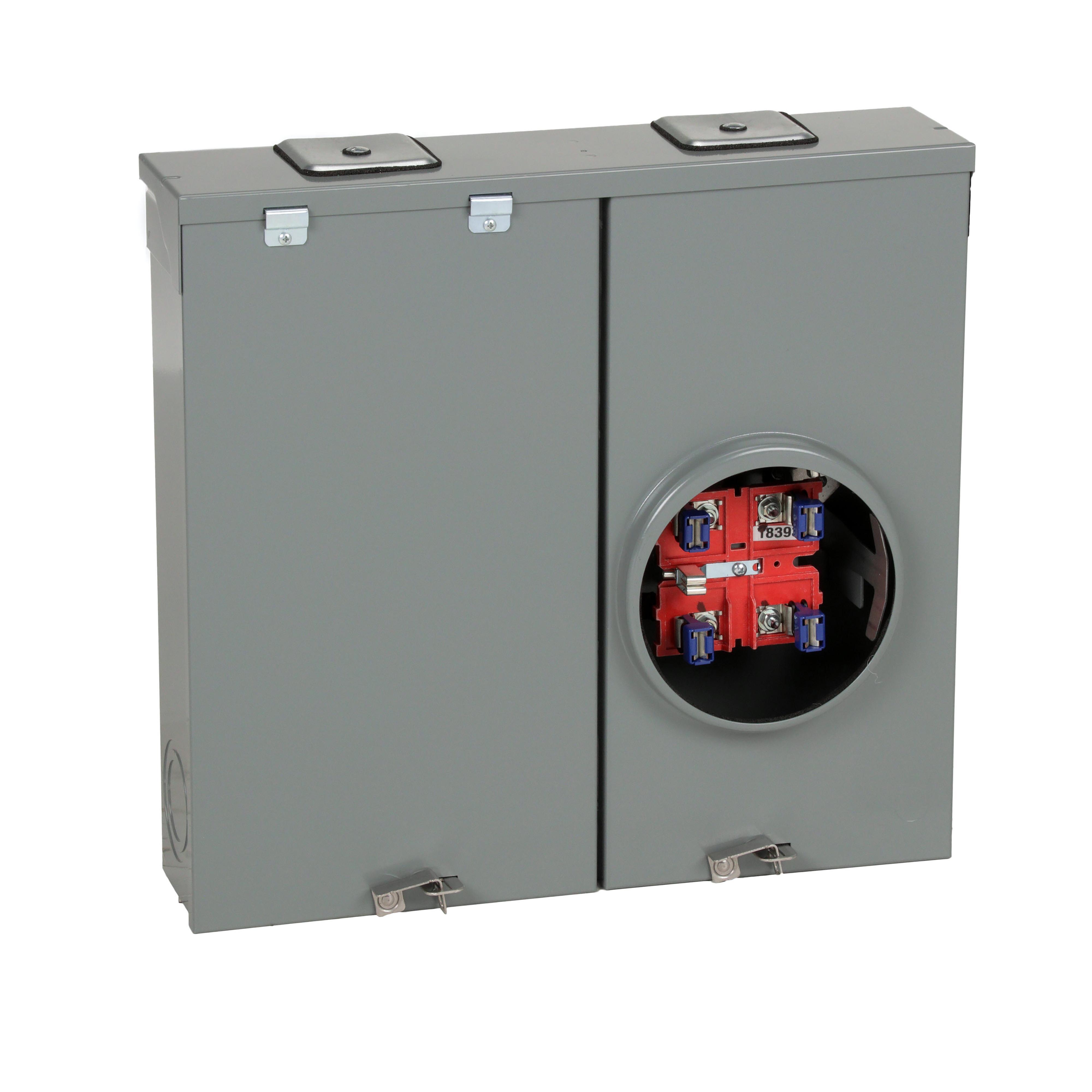 Square D™ HomeLine™ QO™ RC200S 2-Circuit All-In-One Field Installed Rainproof Combination Service Entrance Meter Main, 120/240 V AC, 200 A, 1 Phase, NEMA 3R Enclosure