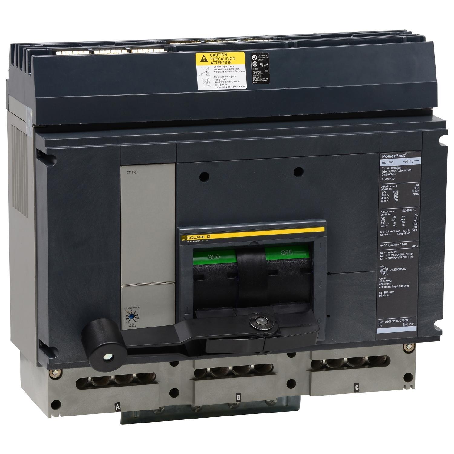 Square D™ RGA36120CU33A Molded Case Circuit Breakers