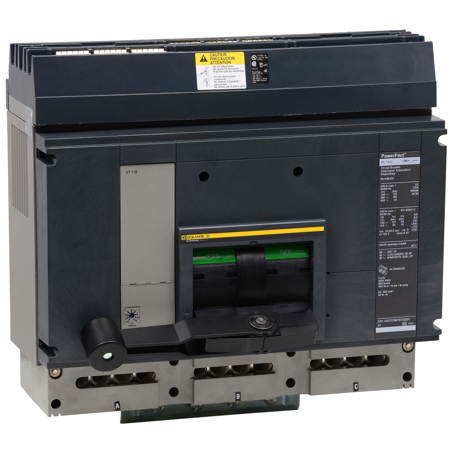 Square D™ RKA36100CU43A Molded Case Circuit Breakers