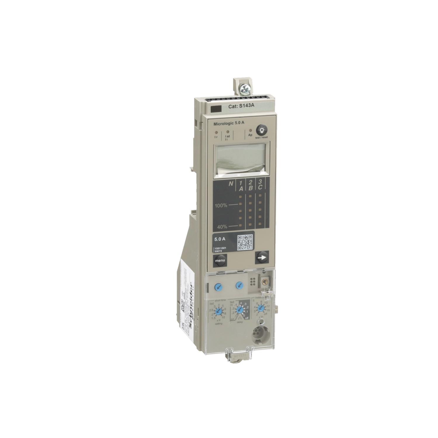 Square D™ Micrologic™ S143A Micrologic™ Electronic LSI Breaker Trip Unit, 5 A, M/P/R Frame, For Use With Compact NS630B to NS3200 Circuit Breaker