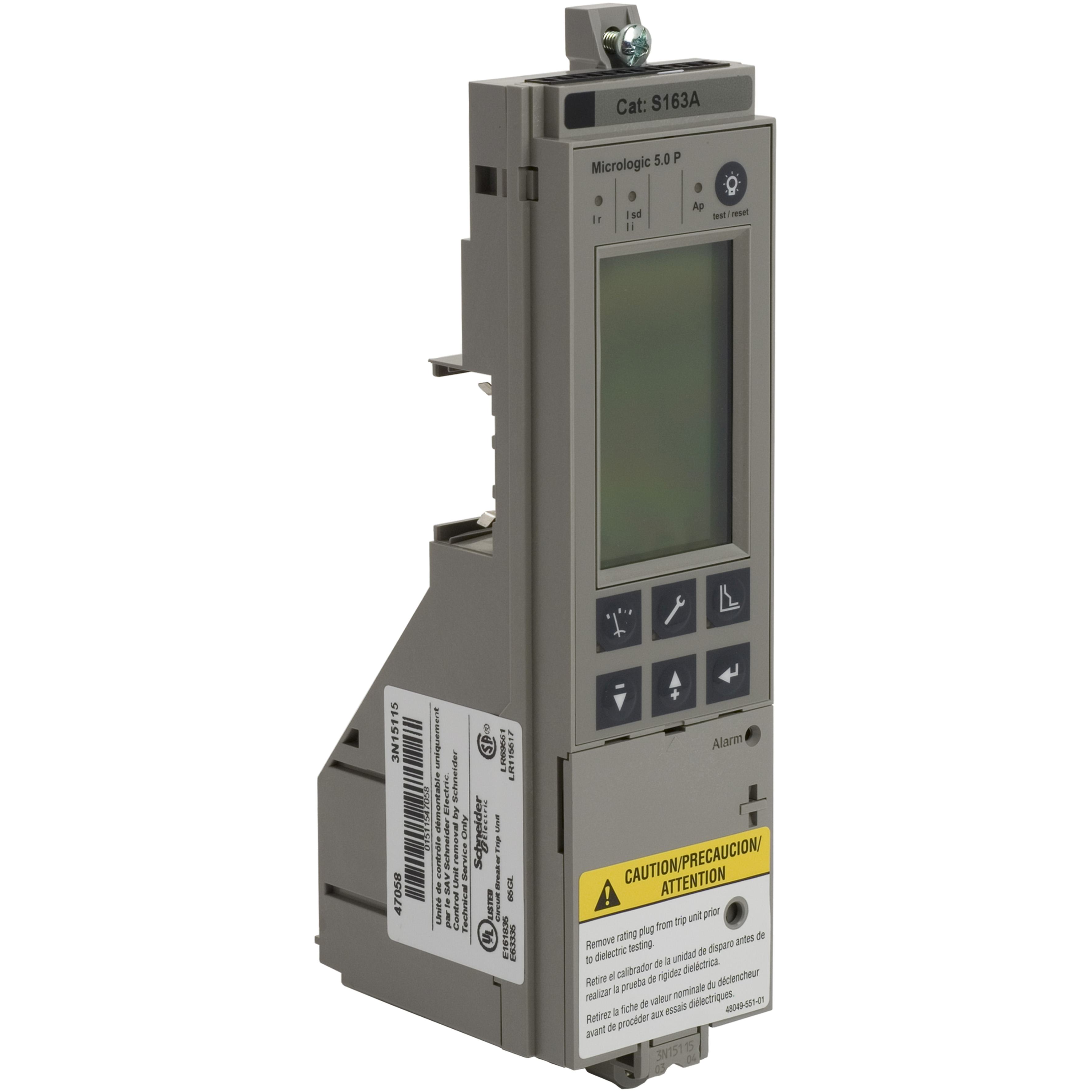 Square D™ Micrologic™ S163A Micrologic™ 5.0 P Electronic LSI Breaker Trip Unit, 5 Poles, P/R Frame, For Use With PowerPact™ NT, NW Molded Case Circuit Breaker
