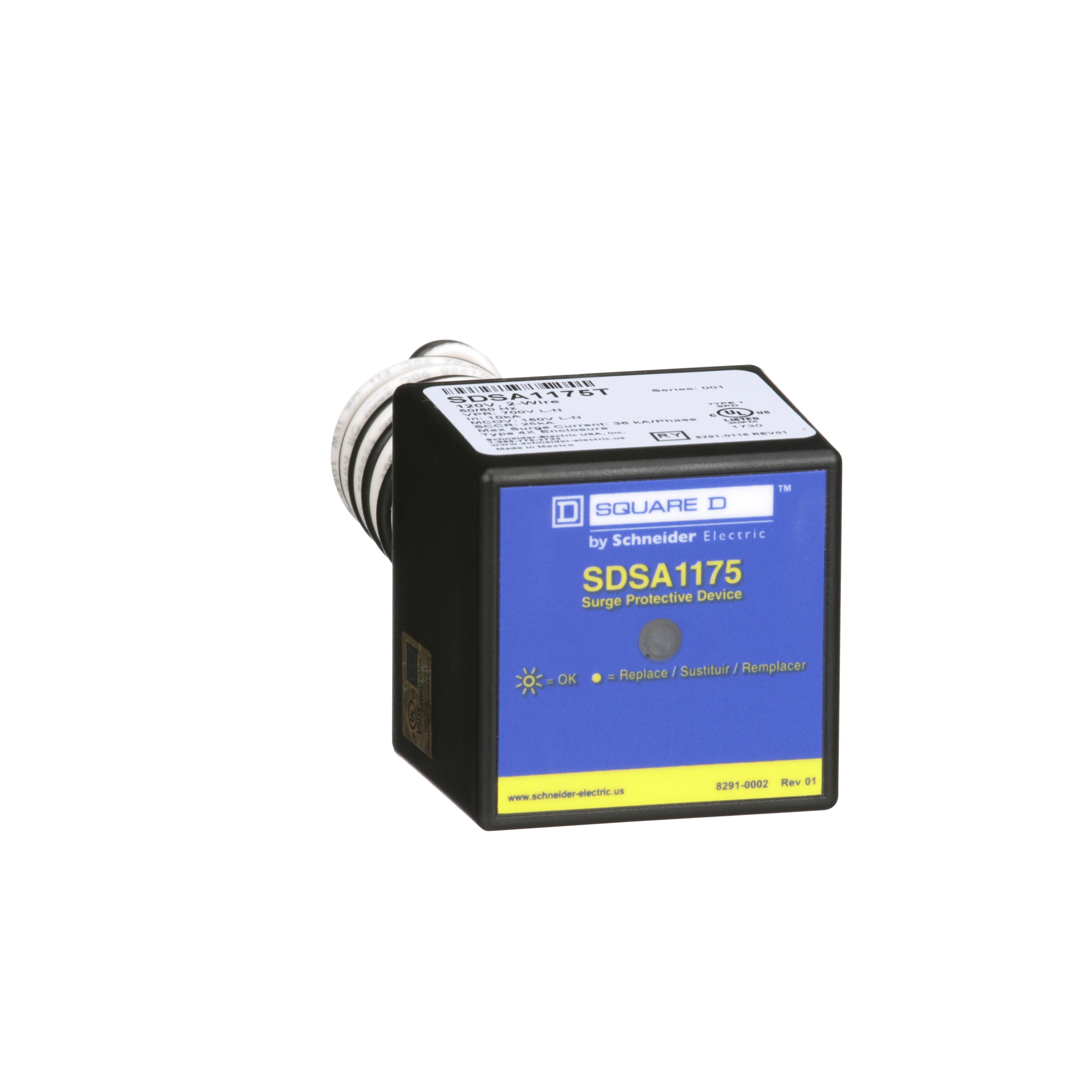 Square D™ Surgelogic™ SDSA1175T 1-Phase Load Center Surge Protective Device, 120 V AC