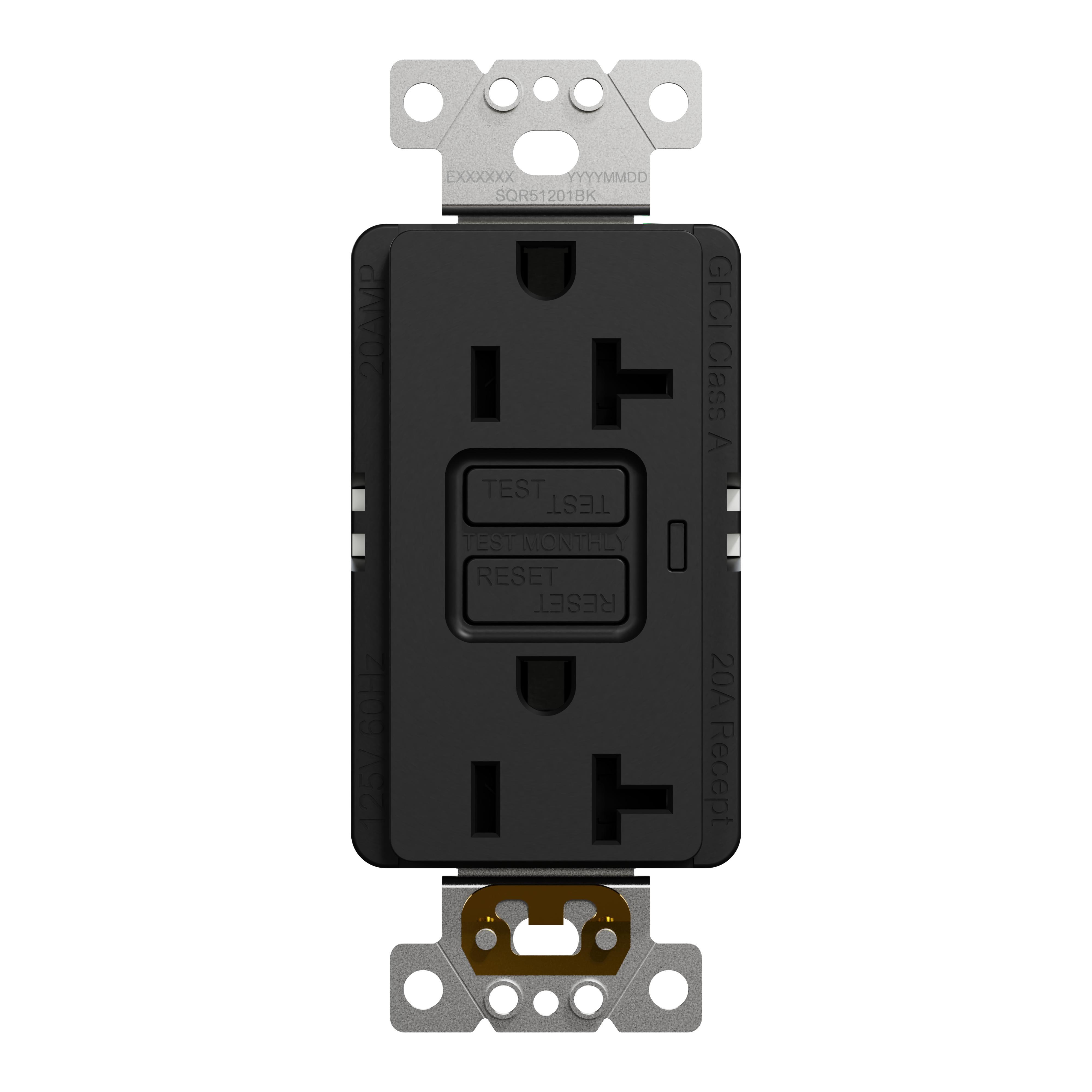 Schneider Electric SQR51201BK X Series Socket-outlet, 125 V, 20 A, 2 poles, Black