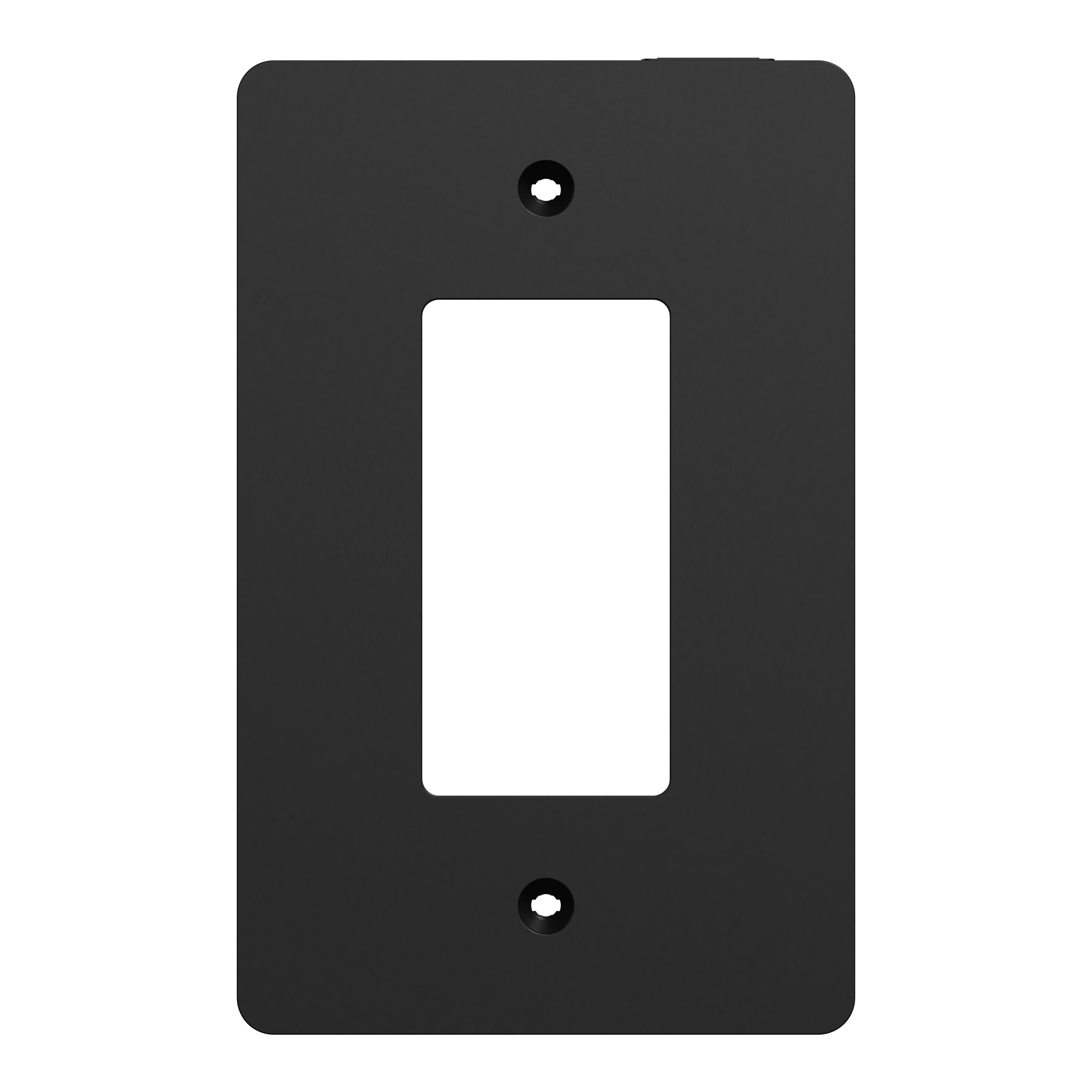 Square D™ SQWS141001BK X Series Cover Frame, For Use With Decorator/Receptacle/Switch/Dimmer/Fan Control/Sensor, Blank Plate, Plastic, Black