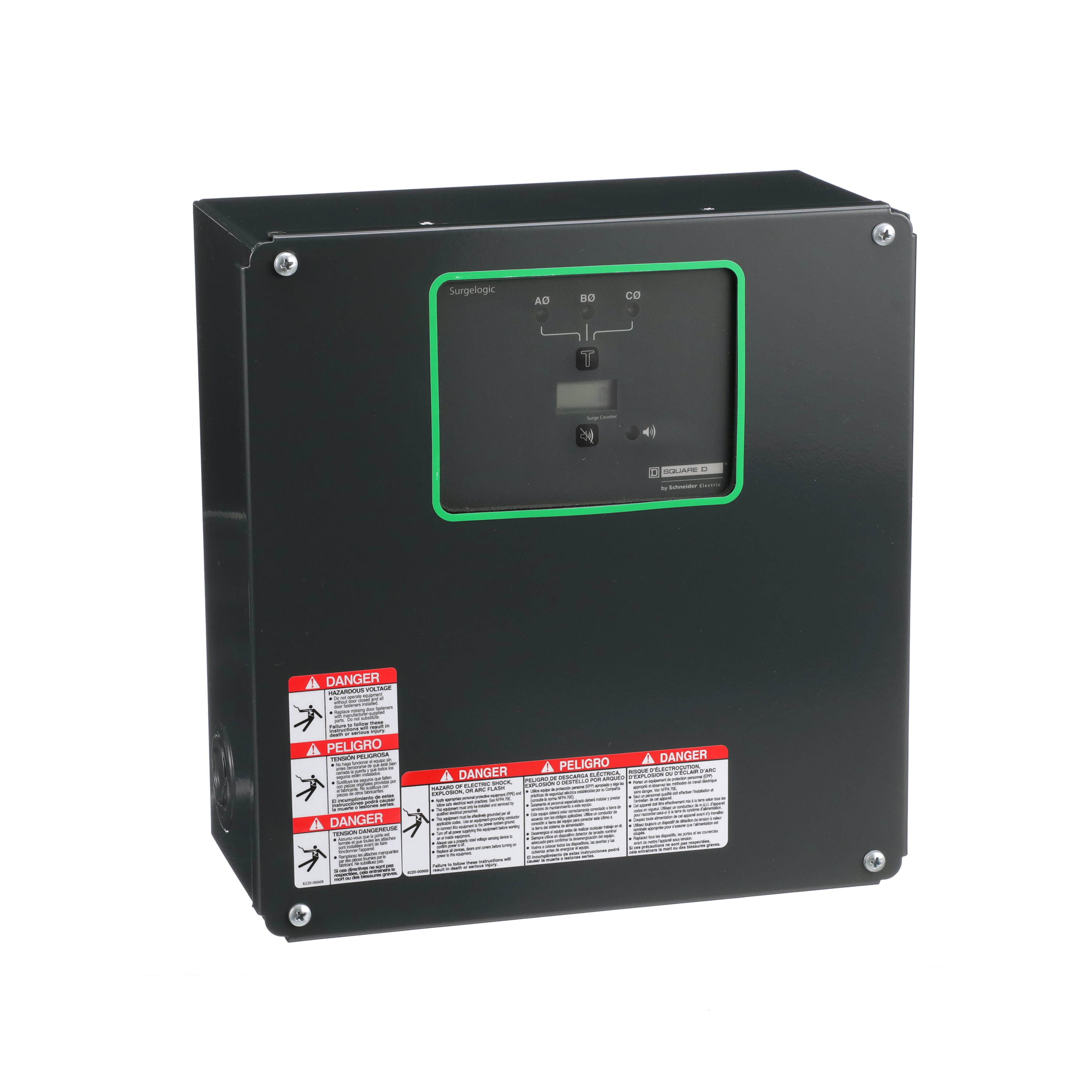 Square D™ Surgelogic™ SSP02EMA12 EMA Surge Protective Device, 208Y/120 V AC, 200 kA SCCR, 3 ph