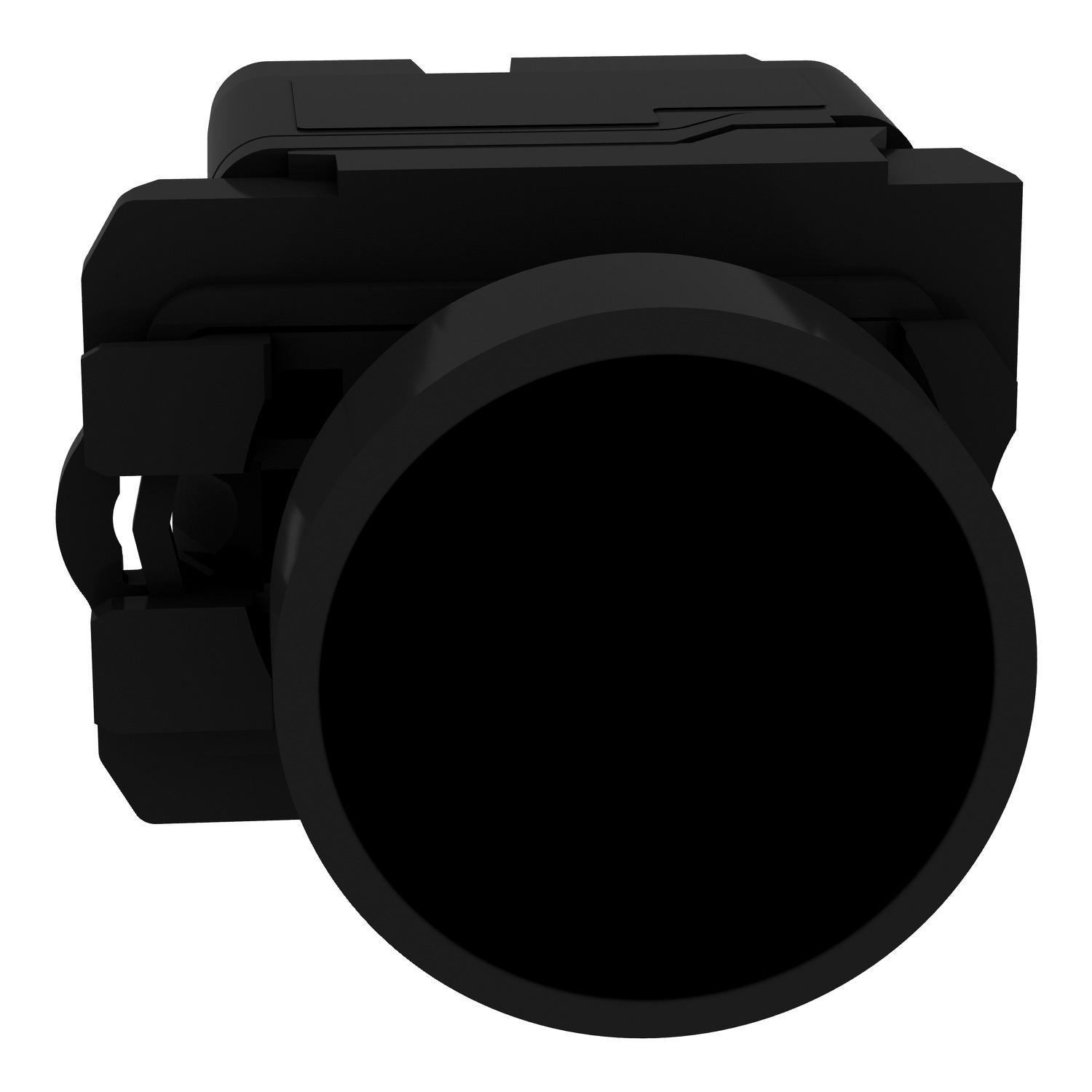 Square D™ Harmony™ XB5RFB01 Non-Programmable Wireless and Batteryless Pushbutton Package, For Use With Harmony® XB5R/XB4R 22 mm Control and Signaling Unit, 24 V DC, NEMA 12/IP30 Enclosure, Momentary Contact, Fixing Collar Mount, Plastic, Black/Ivory