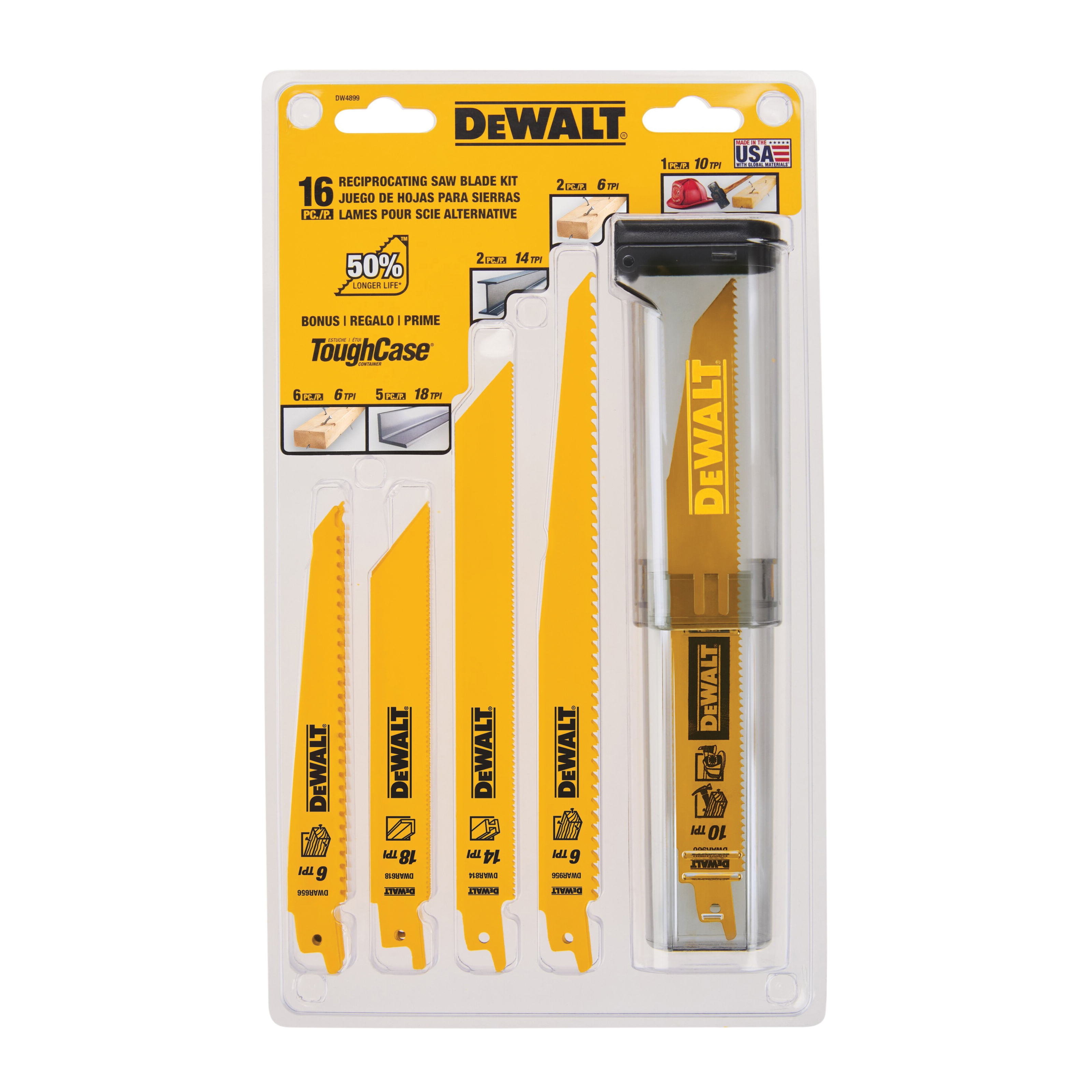 DeWALT® DWAR8SETCS Reciprocating Saw Blades