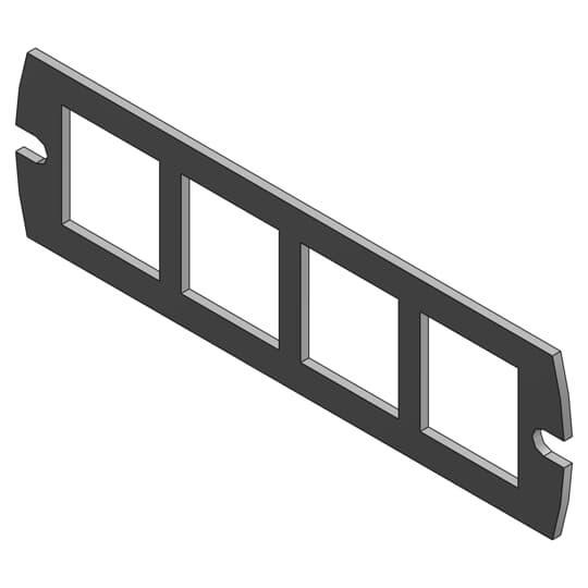 Steel City® FPT4-CPA-4SYS Floor Box Outlet Face Plates