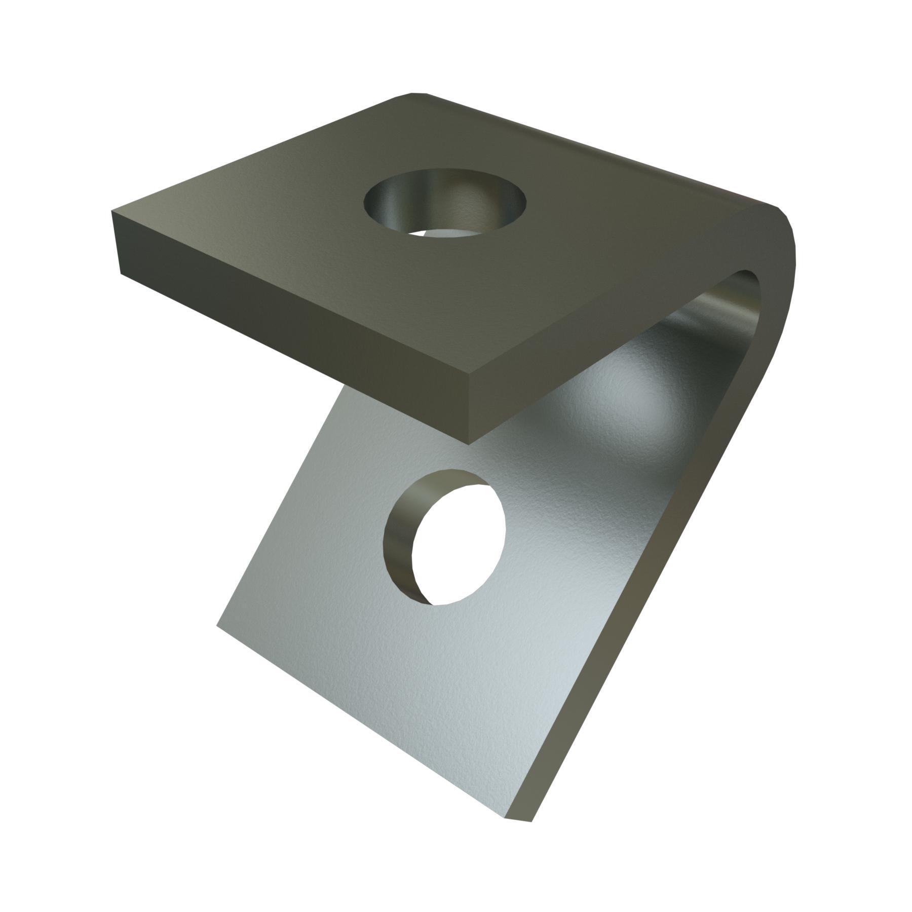 Power-Strut® PS-624-45-DEG-EG PS 624 Closed Angle Connector, 2 Holes, 3-1/8 in L x 1-5/8 in W, 45 deg Bend, Steel