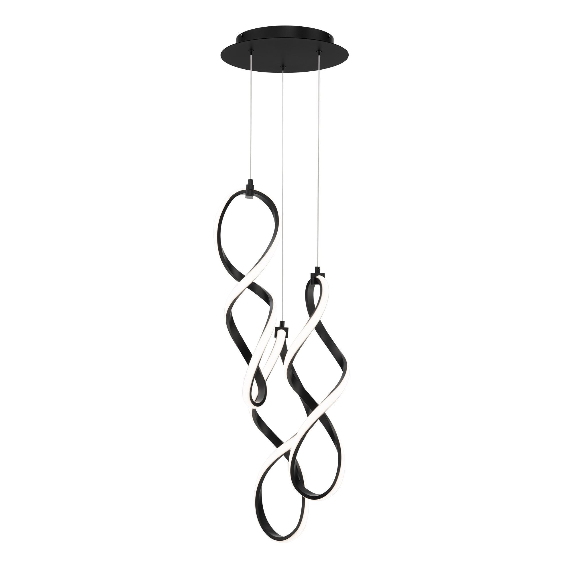 WAC PD-47803R-BK Chandeliers