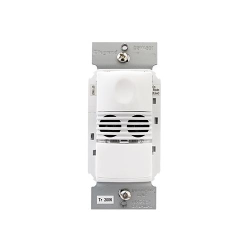 WattStopper® DSW301W DSW Dual Technology Wall Switch Occupancy Sensor, 120/277 V AC, Passive Infrared/Ultrasonic Sensor, 1050 sq-ft Coverage, 180 deg Viewing, Wall Mounting