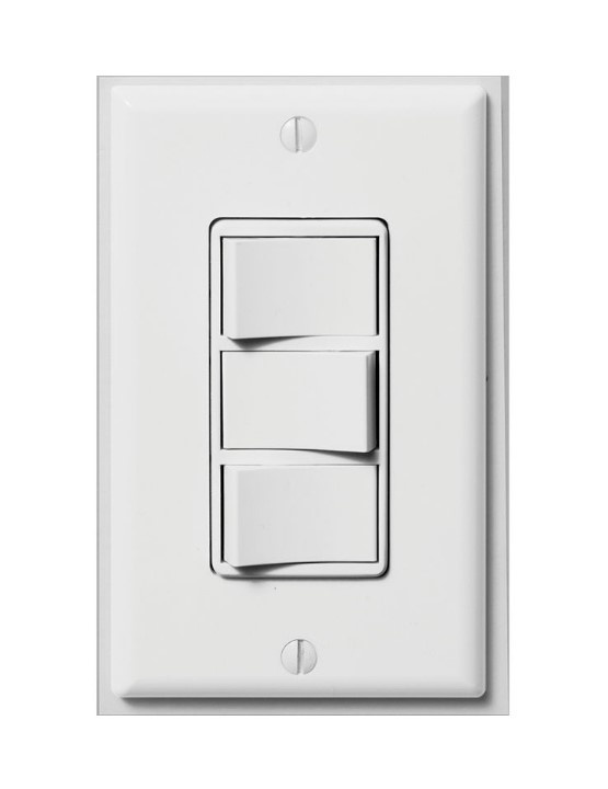 Panasonic WhisperControl FV-WCSW41-W EcoSwitch 4-Function Bath Fan Switch, 120 V AC, 15 A, On/Off Operational Mode, White