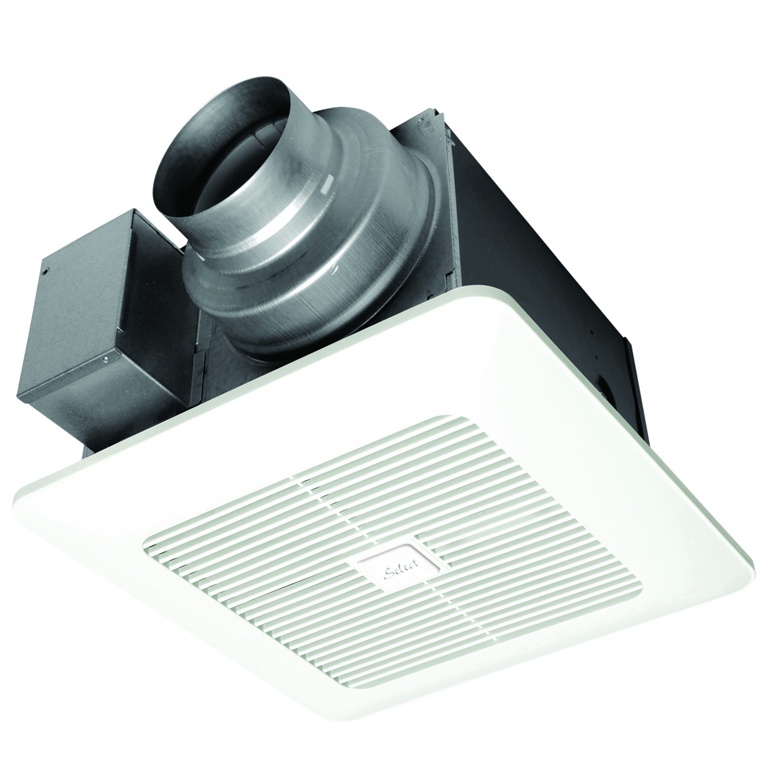 Panasonic WhisperGreen® Select™ FV-0511VKS2 Multi-Speed Ventilation Fan, 50/80/110 cfm, 4 in Dia Duct, 9.9 W, 120 V AC, 0.1 A, 0.3 sones, Import