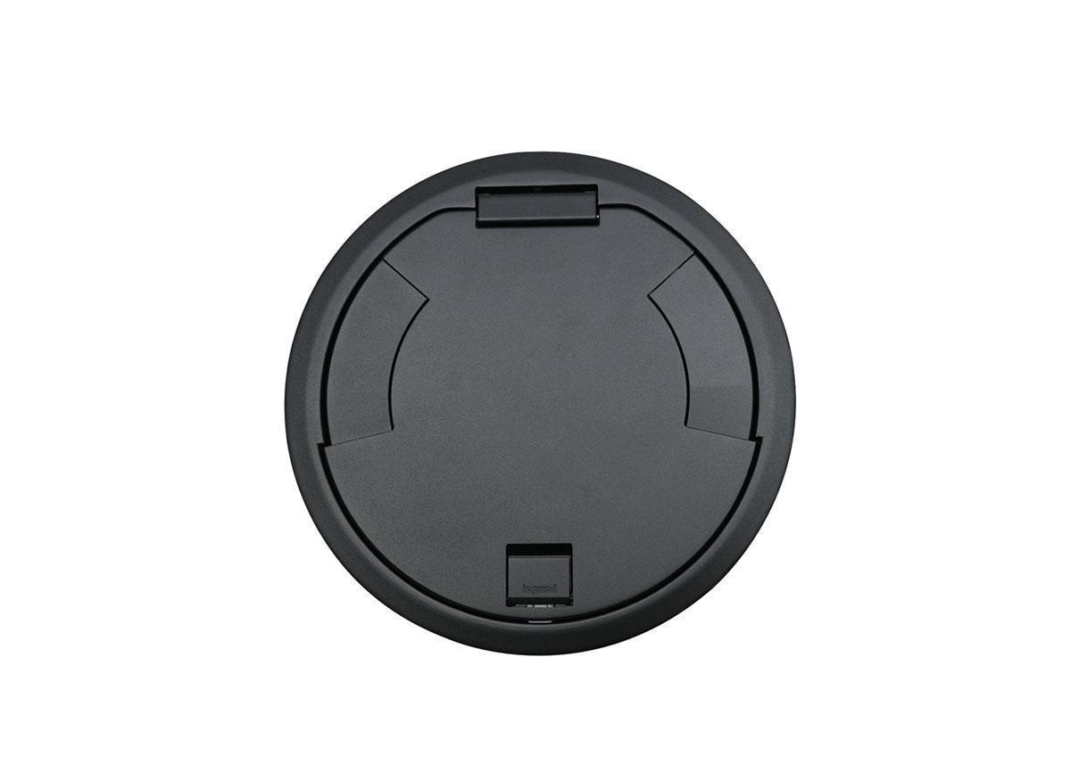 Wiremold® 10CTCGY Evolution™ 10AT Multi-Service Surface Style Poke-Through Cover Assembly, 11-1/4 in Dia, Die Cast Aluminum