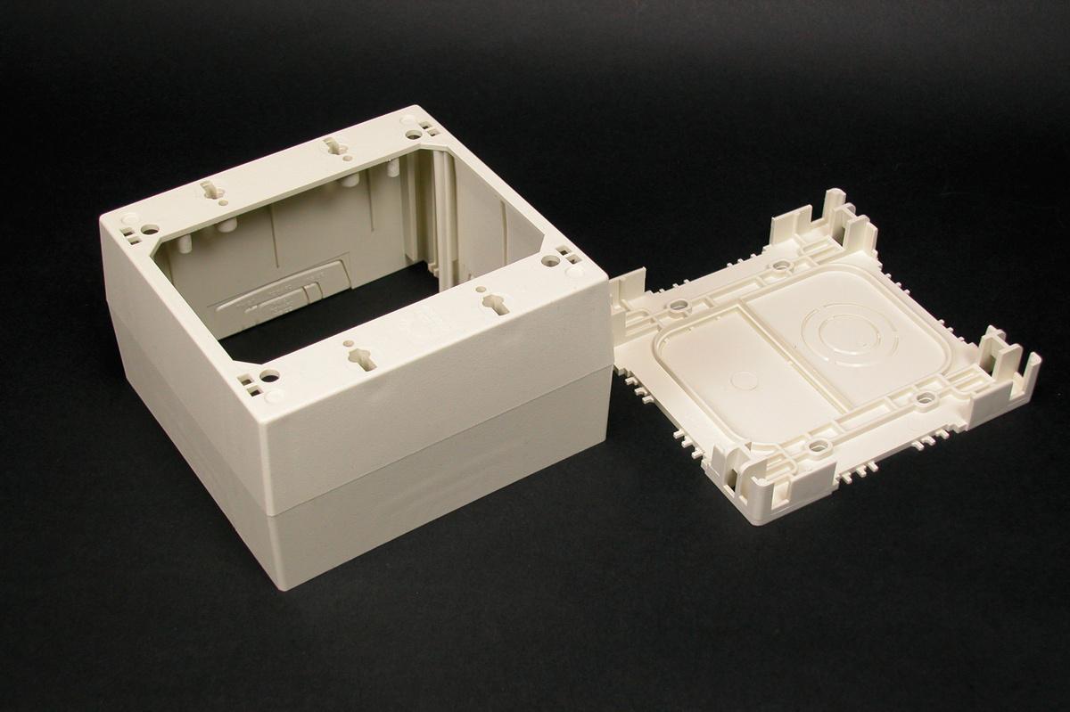 Wiremold® WMD2344-WH 1-Gang Extra Deep Non-Metallic Straight Device Box, 4-3/4 in L x 3 in W x 2-3/4 in H, PVC, White