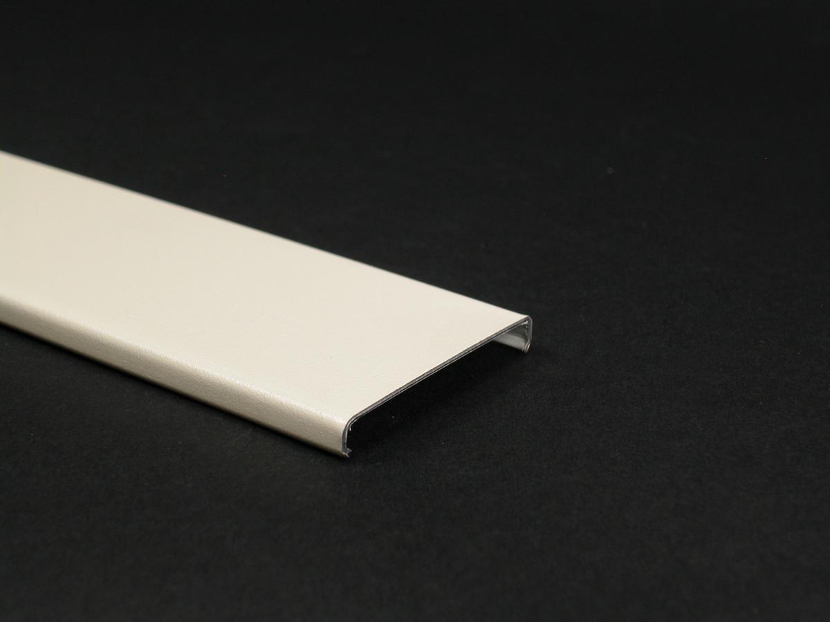 Wiremold® V2400C Raceway Cover, 5 ft L x 1-29/32 in W, Steel, Ivory/Fog White