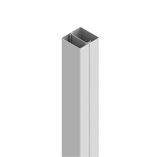 Wiremold® Tele-Power® 25DTC-412WH 2-Compartment Blank Pole, 10 AWG THHN/12 AWG THWN Capacity, 13 ft 5 in L x 2.3 in W, Steel